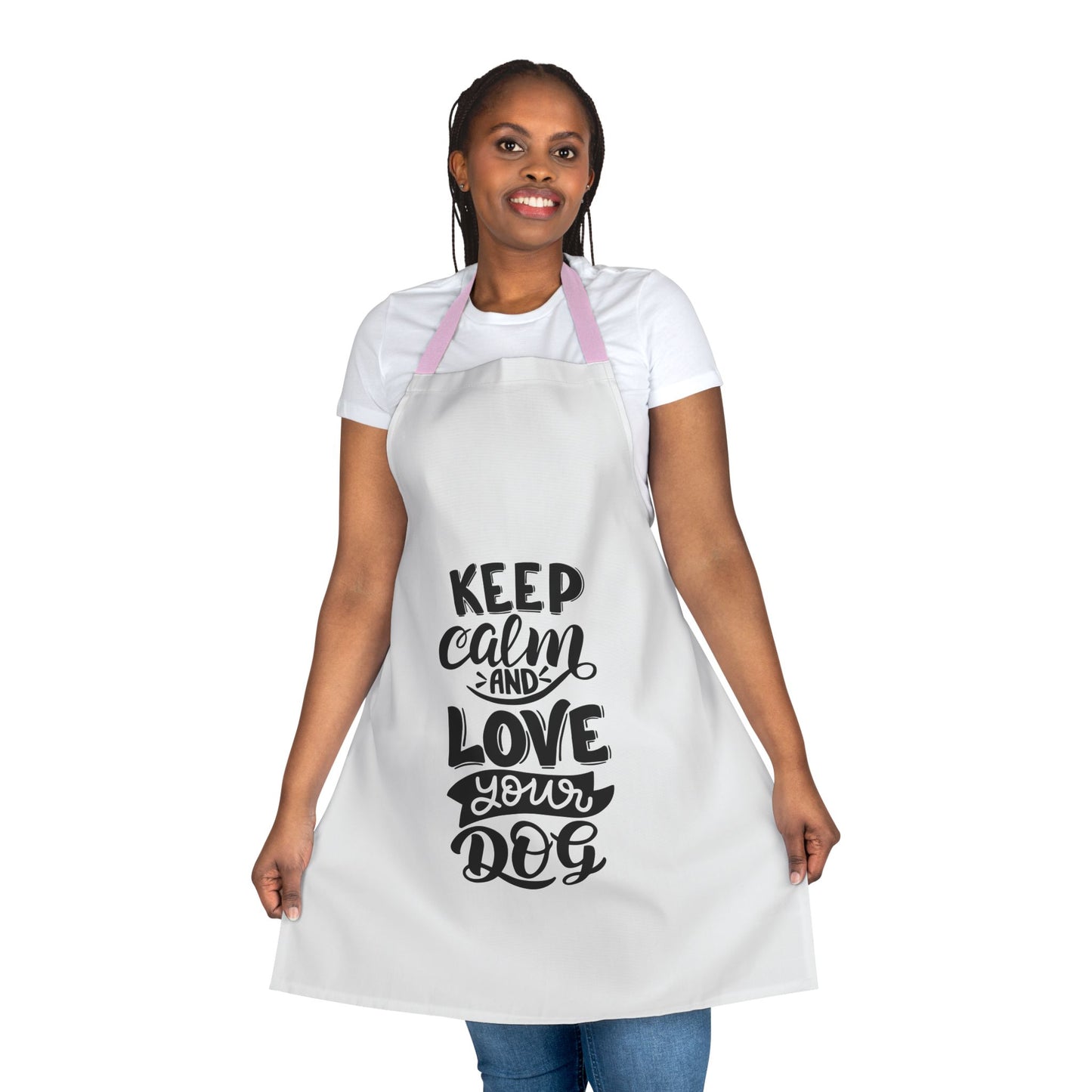 Keep Calm and Love Your Dog Apron, Fun Cooking Gift, Dog Lover Apron, Pet Owner Kitchen Accessory, Stylish Cooking Apron, Unique Dog Gifts