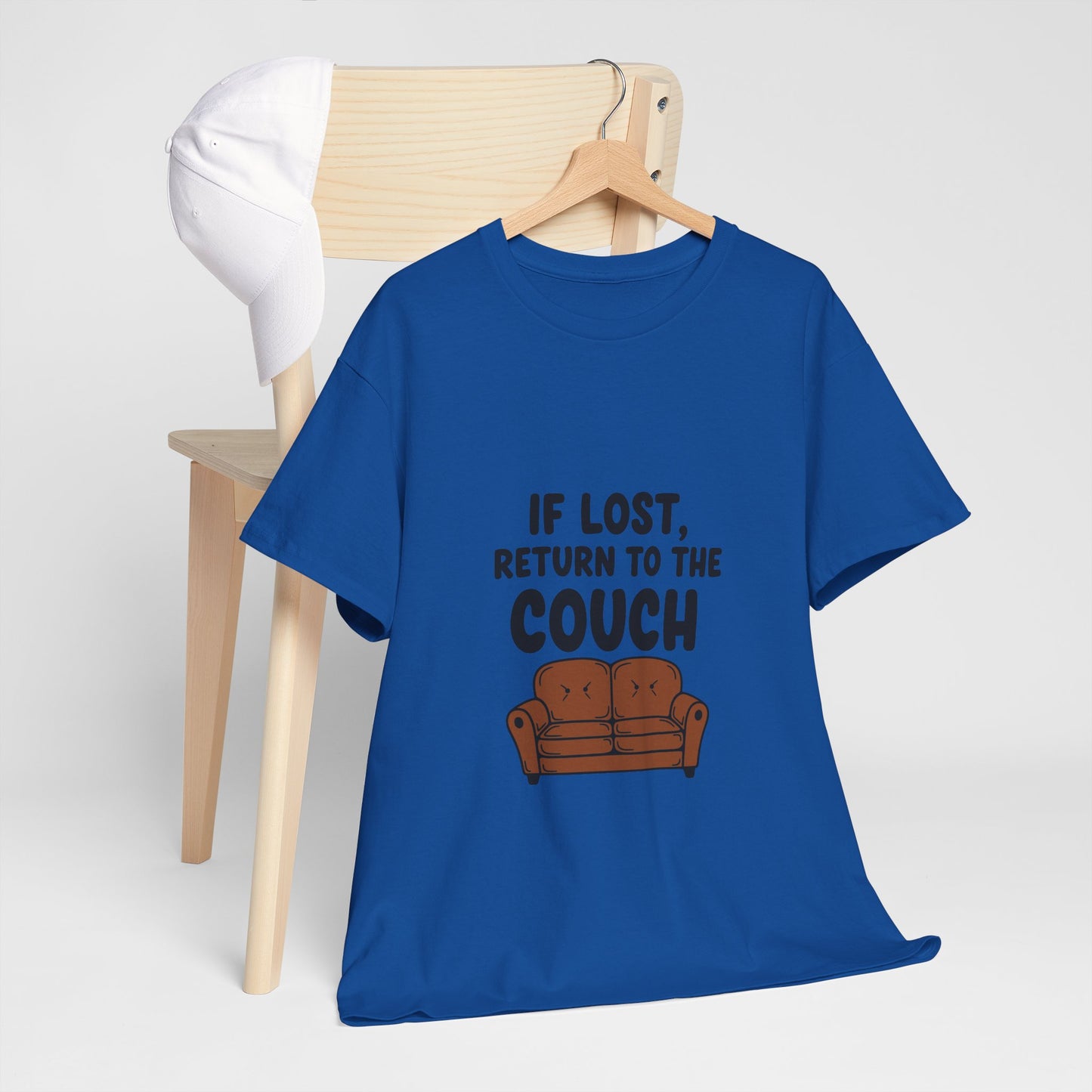 Funny Couch Tee, Unisex Heavy Cotton Tee, Comfort Shirt for Homebodies, Perfect Gift for Couch Lovers, Casual Wear, Quirky Shirt