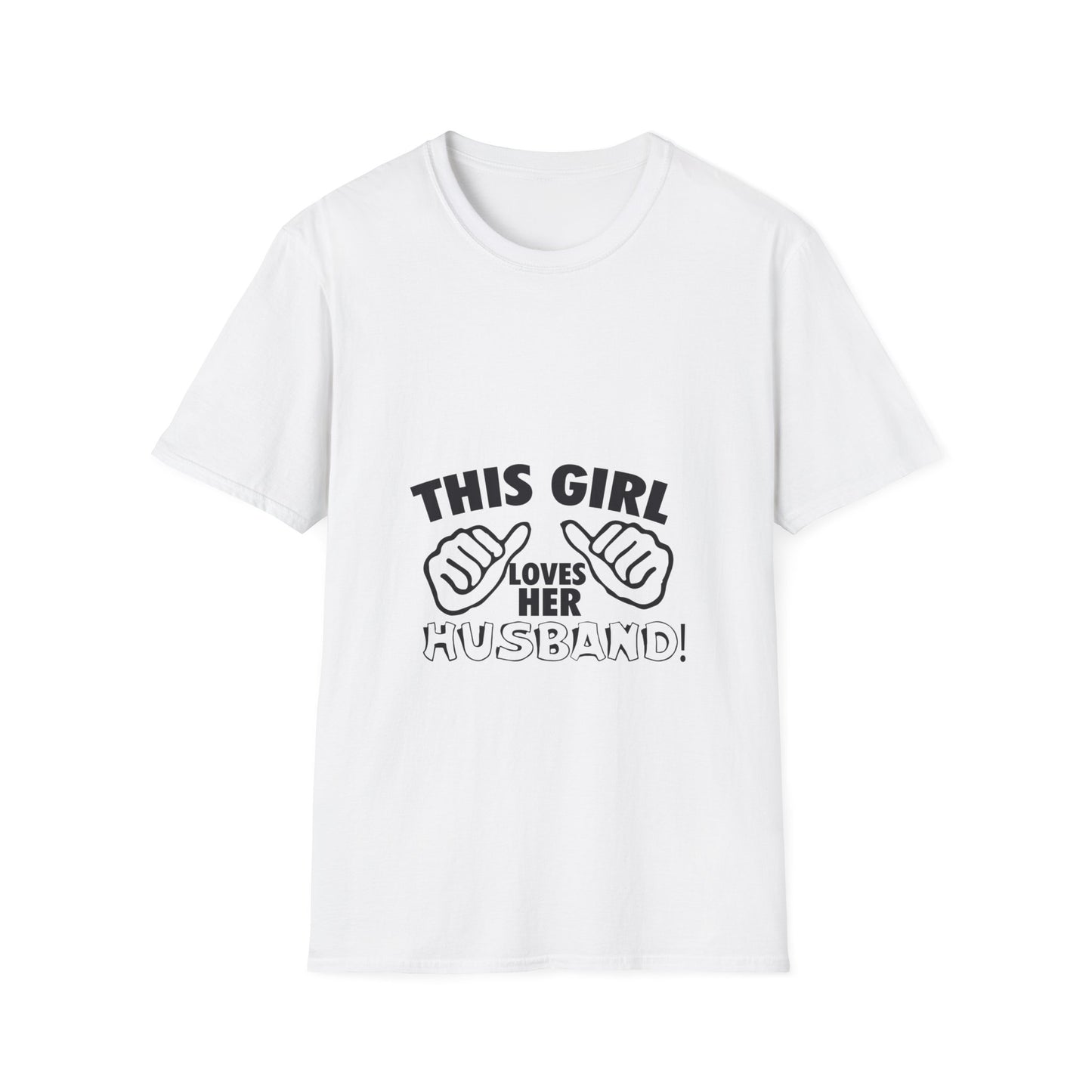 This Girl Loves Her Husbands Unisex T-Shirt - Funny Gift for Wives, Casual Wear, Family Reunion, Humorous Tee, Unique Summer Outfit