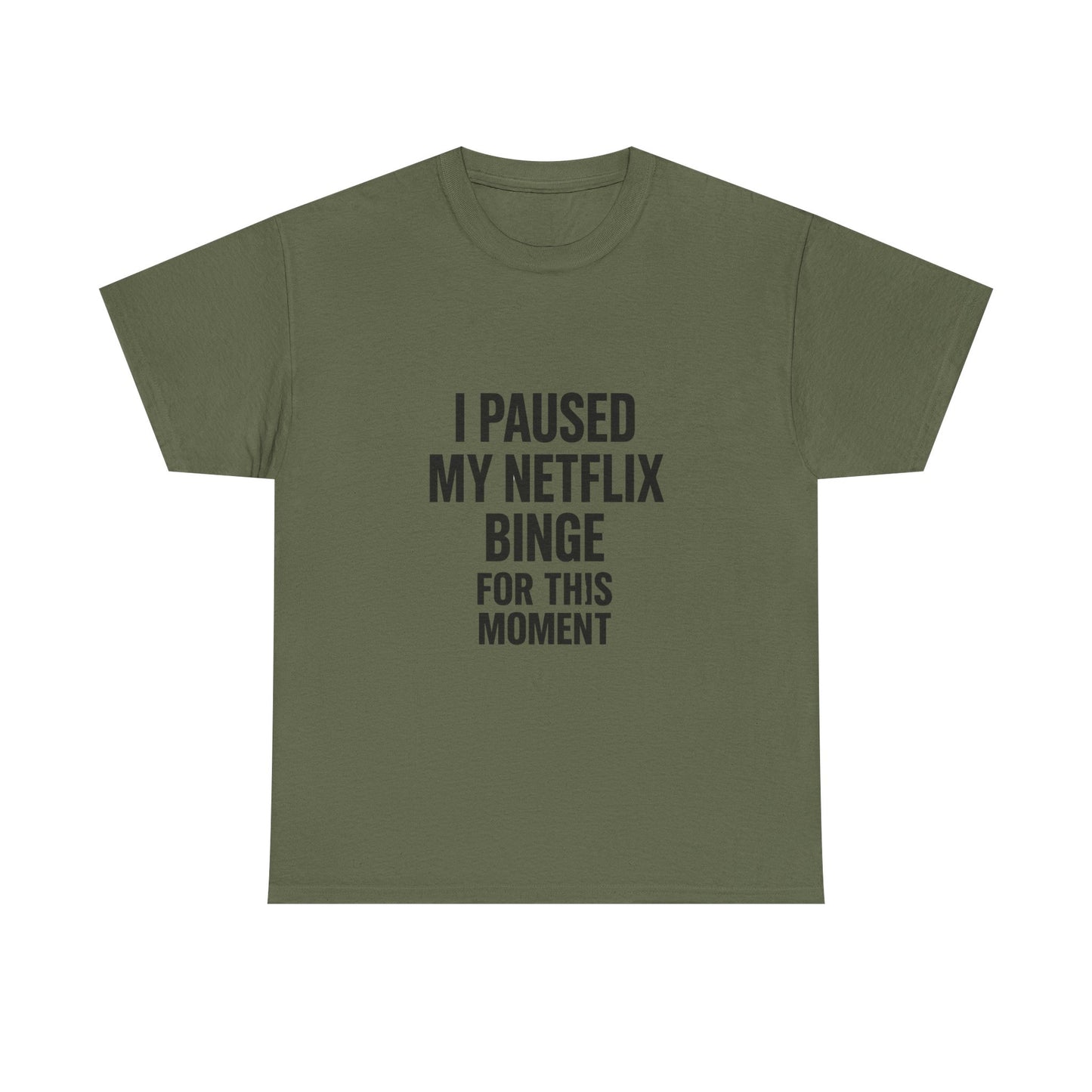 Netflix Binge Unisex Heavy Cotton Tee | Funny Gift for Streamers, Movie Night Shirt, Casual Wear, Cozy Home Outfit, Quarantine Gift