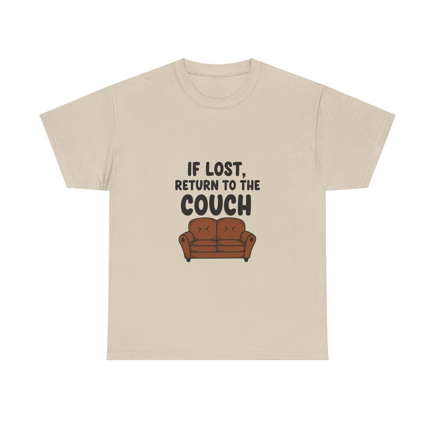 Funny Couch Tee, Unisex Heavy Cotton Tee, Comfort Shirt for Homebodies, Perfect Gift for Couch Lovers, Casual Wear, Quirky Shirt