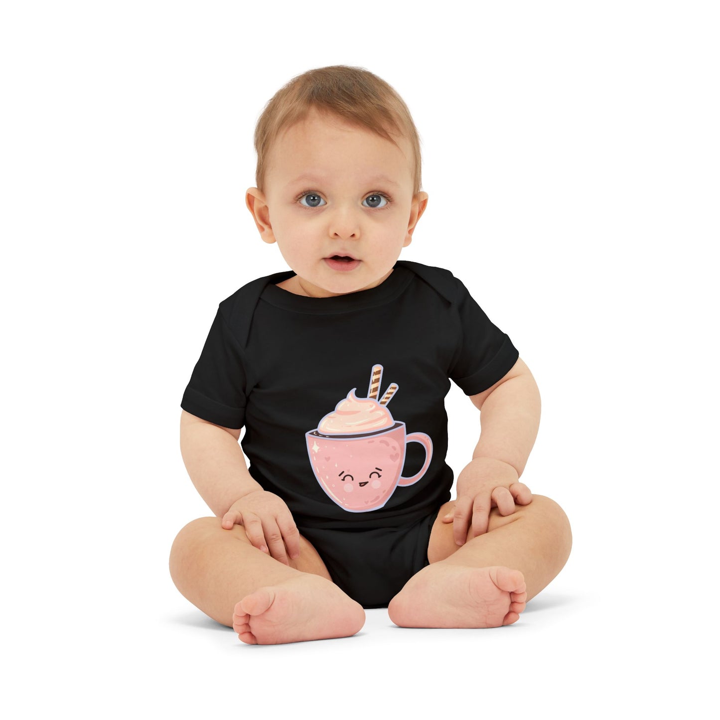 Cute Hot Chocolate Infant Onesie, Baby Shower Gift, Holiday Outfit, Newborn Clothing, Festive Baby Wear, Winter Celebration Attire