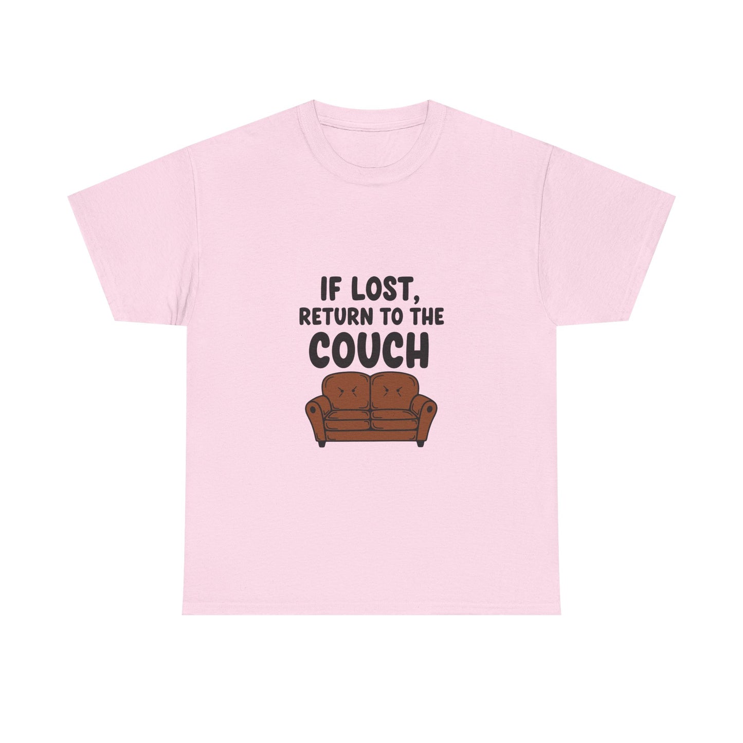 Funny Couch Tee, Unisex Heavy Cotton Tee, Comfort Shirt for Homebodies, Perfect Gift for Couch Lovers, Casual Wear, Quirky Shirt