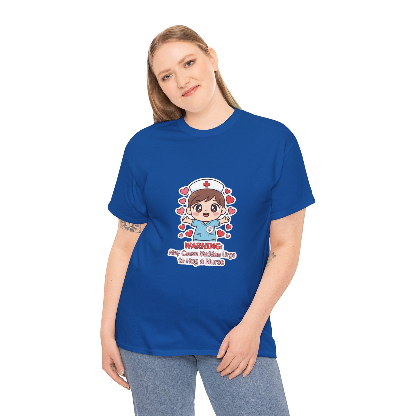 Nurse Humor Tee, Unisex Heavy Cotton Tee for Healthcare Workers, Cute Nurse Shirt, Gift for Nurses, Funny Medical Apparel, Casual T-Shirt