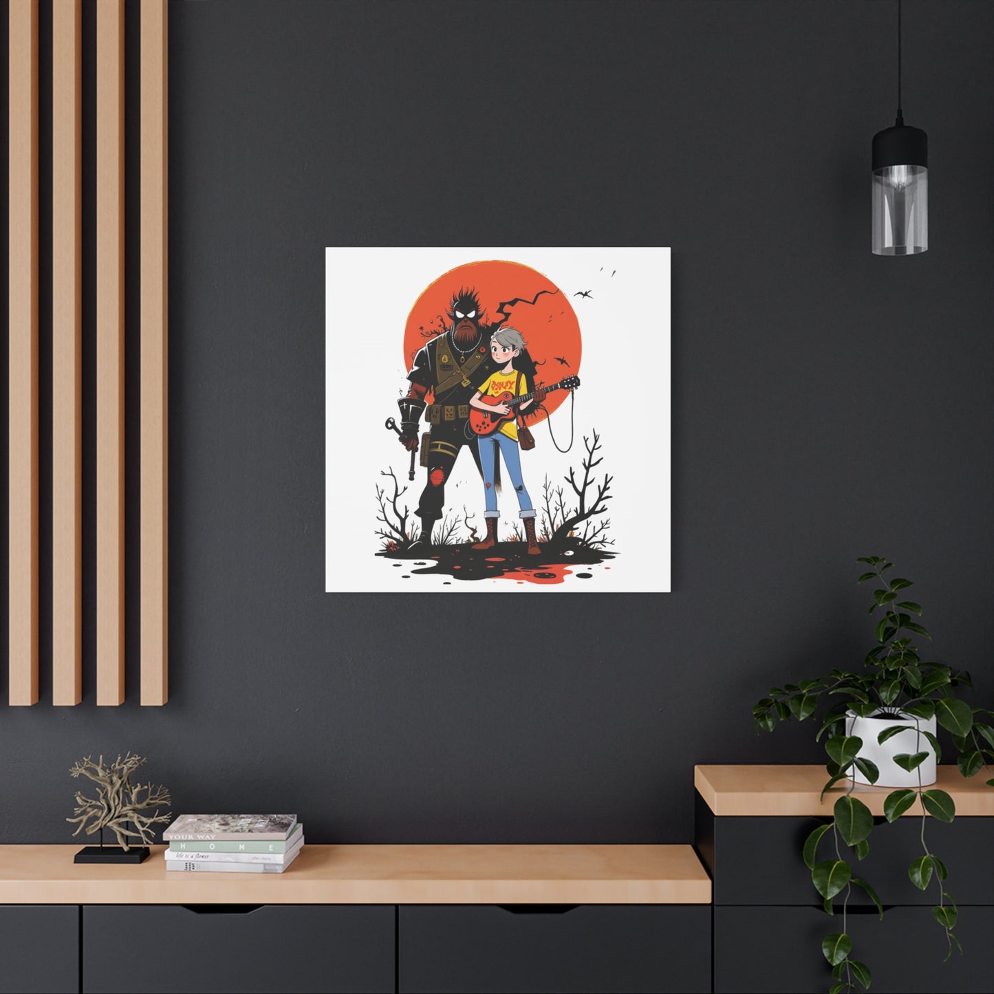 Canvas Art Print, Retro Cool Character Art, Gift for Gamers, Wall Decor for Kids Rooms, Perfect for Birthdays and Holidays