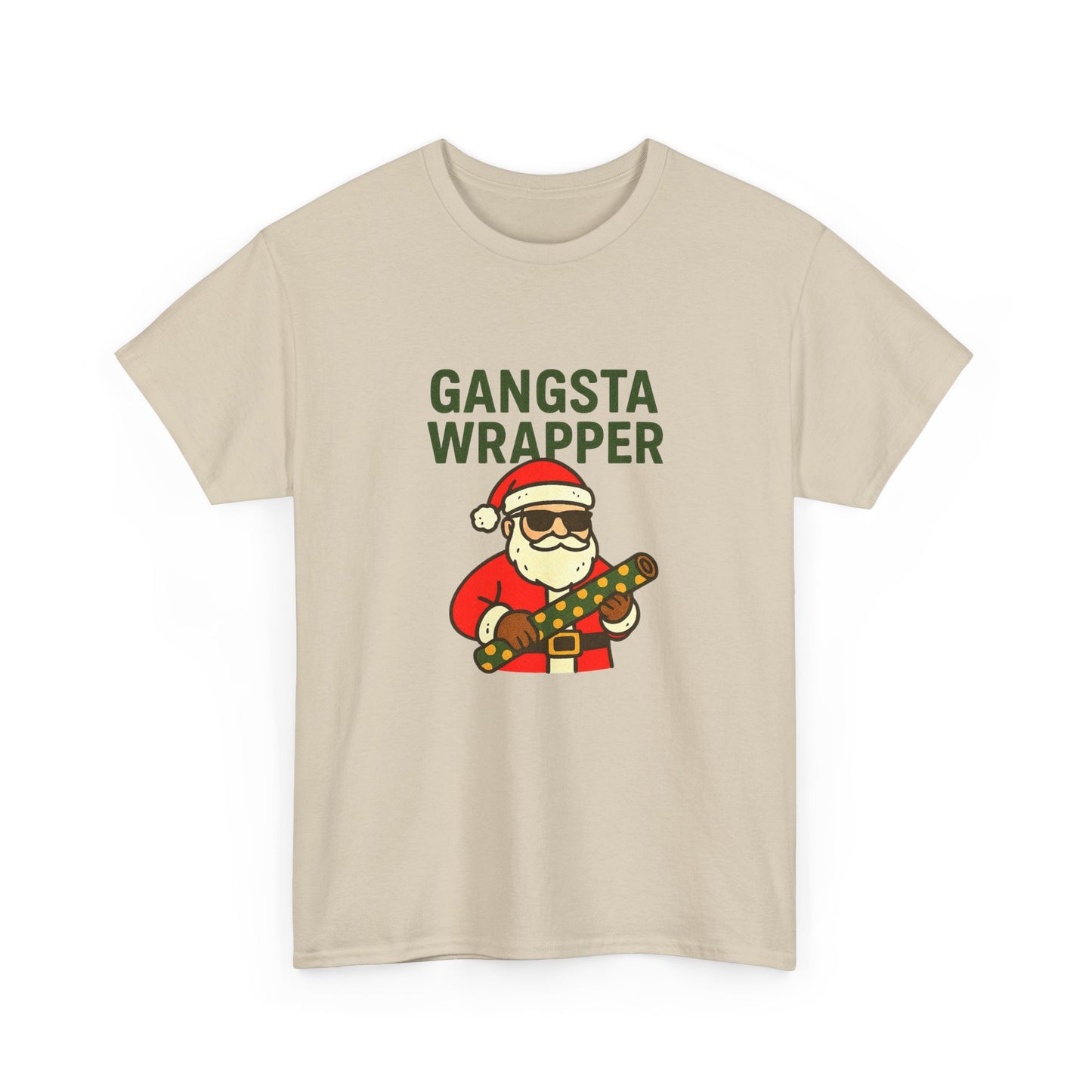 Gangsta Wrapper Unisex Cotton Tee - Fun Holiday T-Shirt for Christmas Celebrations