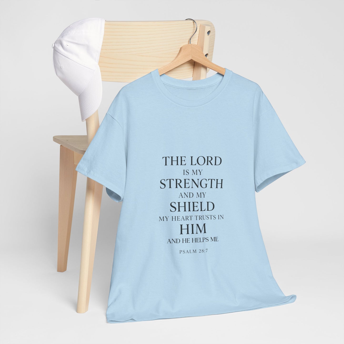 Faith-Inspired Unisex Heavy Cotton Tee - "The Lord is My Strength"