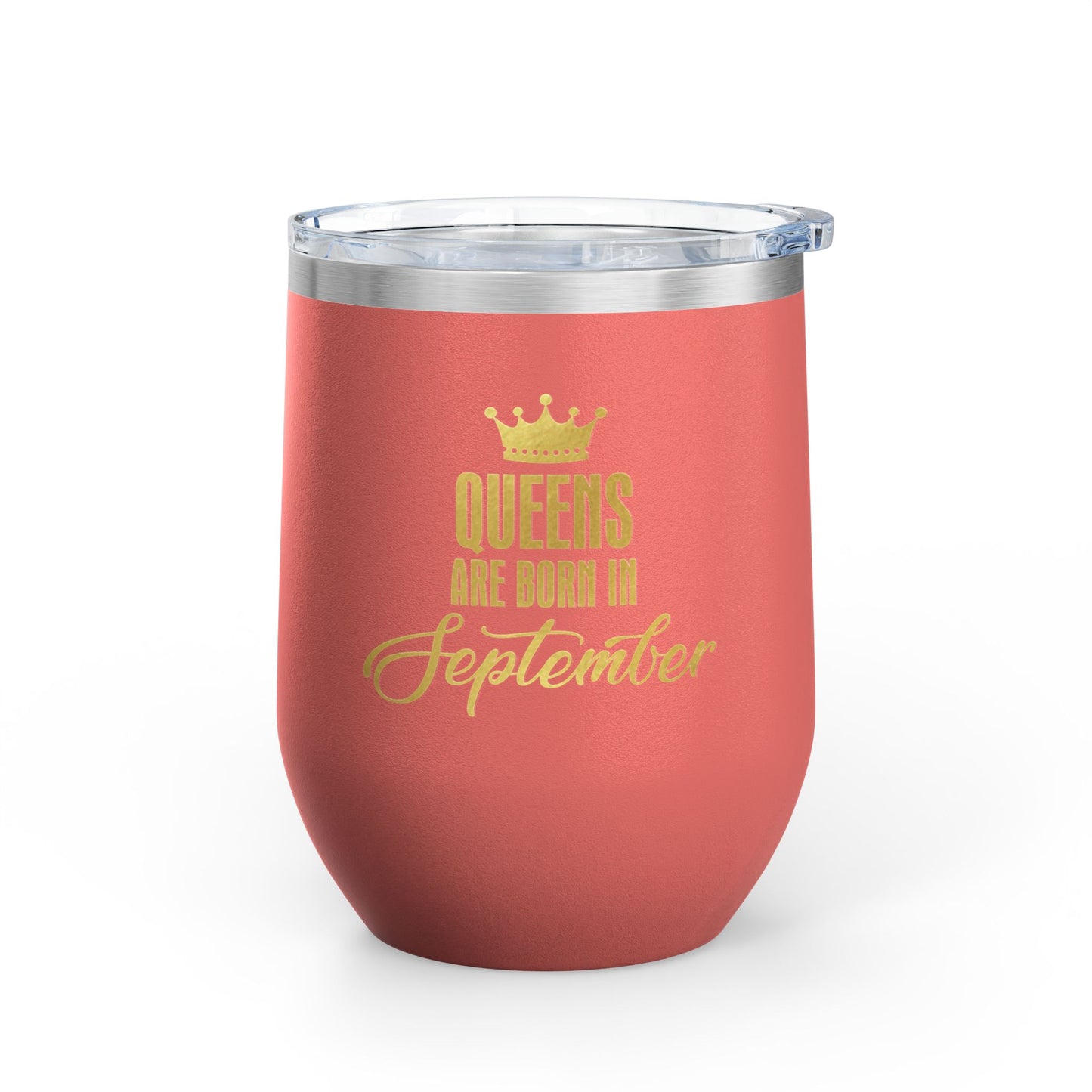 September Queens Wine Tumbler, 12oz | Birthday Gift for Her | Insulated Drinkware | Bachelorette Party Favor | Wine Lover Gift | [...]
