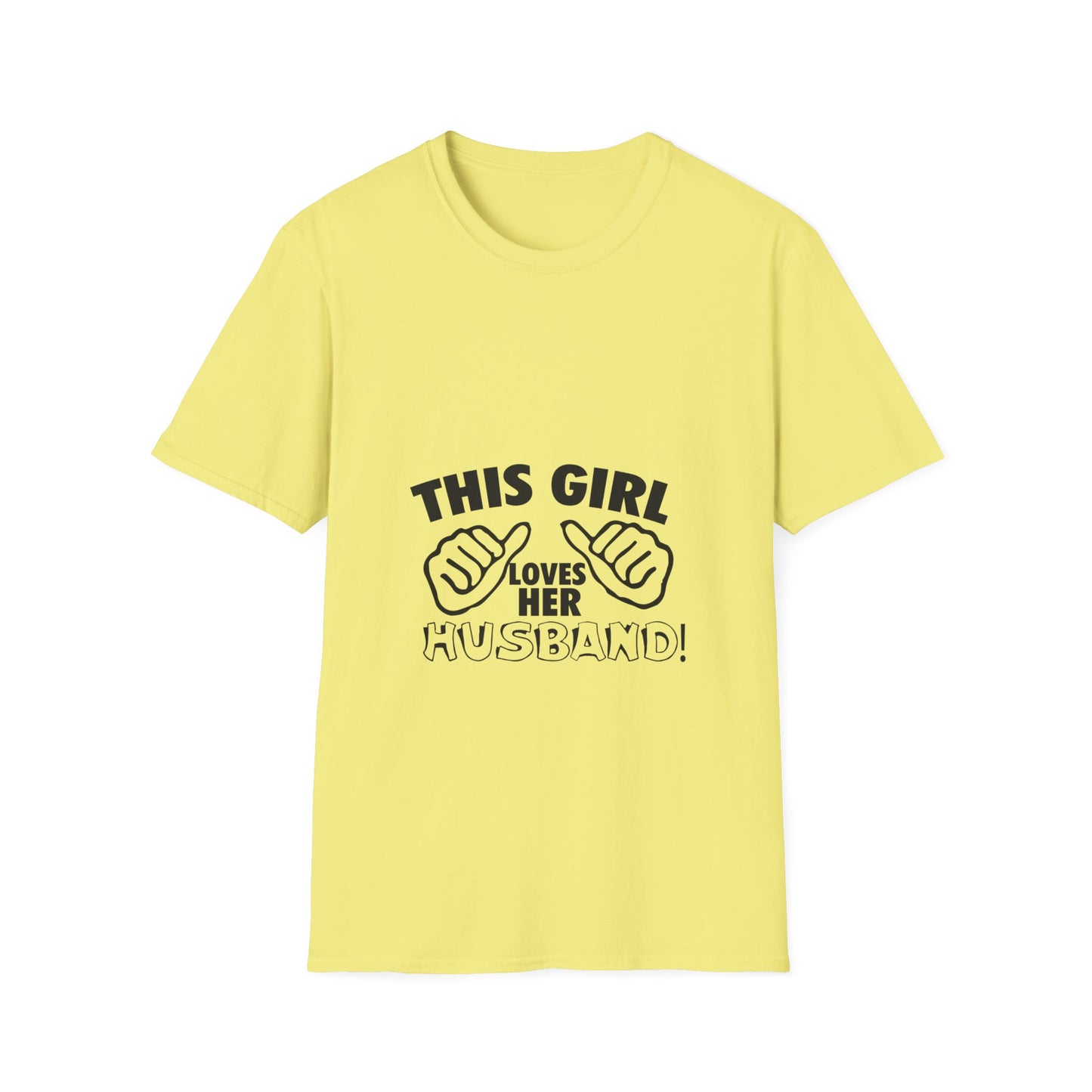 This Girl Loves Her Husbands Unisex T-Shirt - Funny Gift for Wives, Casual Wear, Family Reunion, Humorous Tee, Unique Summer Outfit