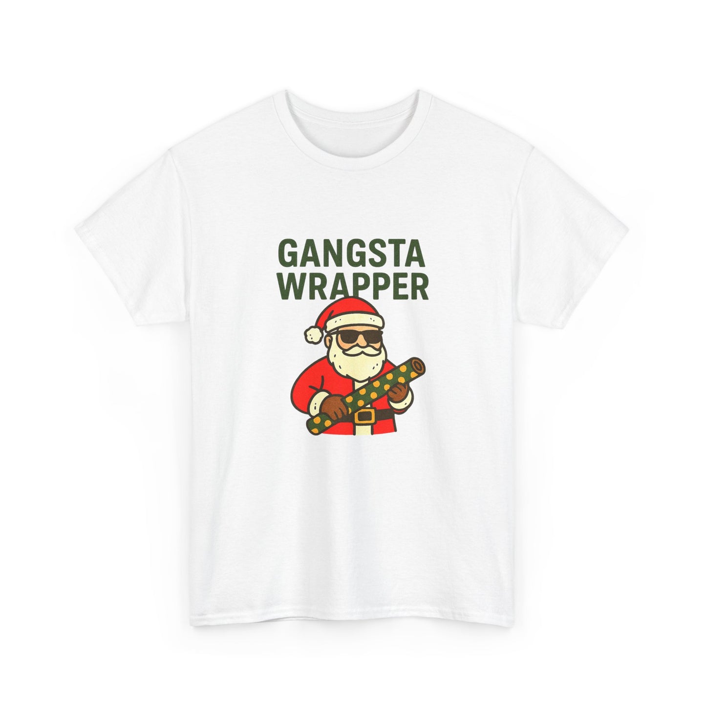 Gangsta Wrapper Unisex Cotton Tee - Fun Holiday T-Shirt for Christmas Celebrations