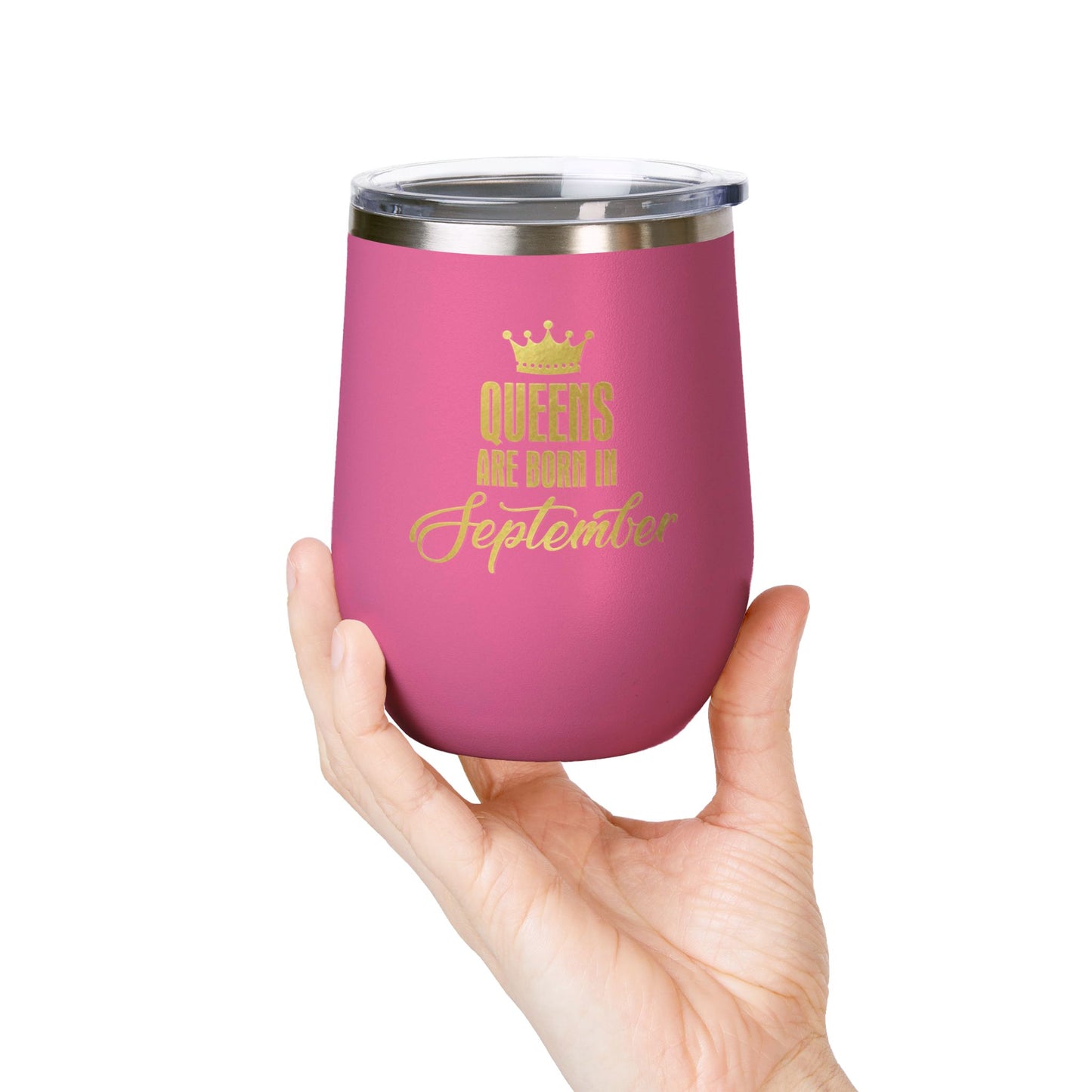 September Queens Wine Tumbler, 12oz | Birthday Gift for Her | Insulated Drinkware | Bachelorette Party Favor | Wine Lover Gift | [...]