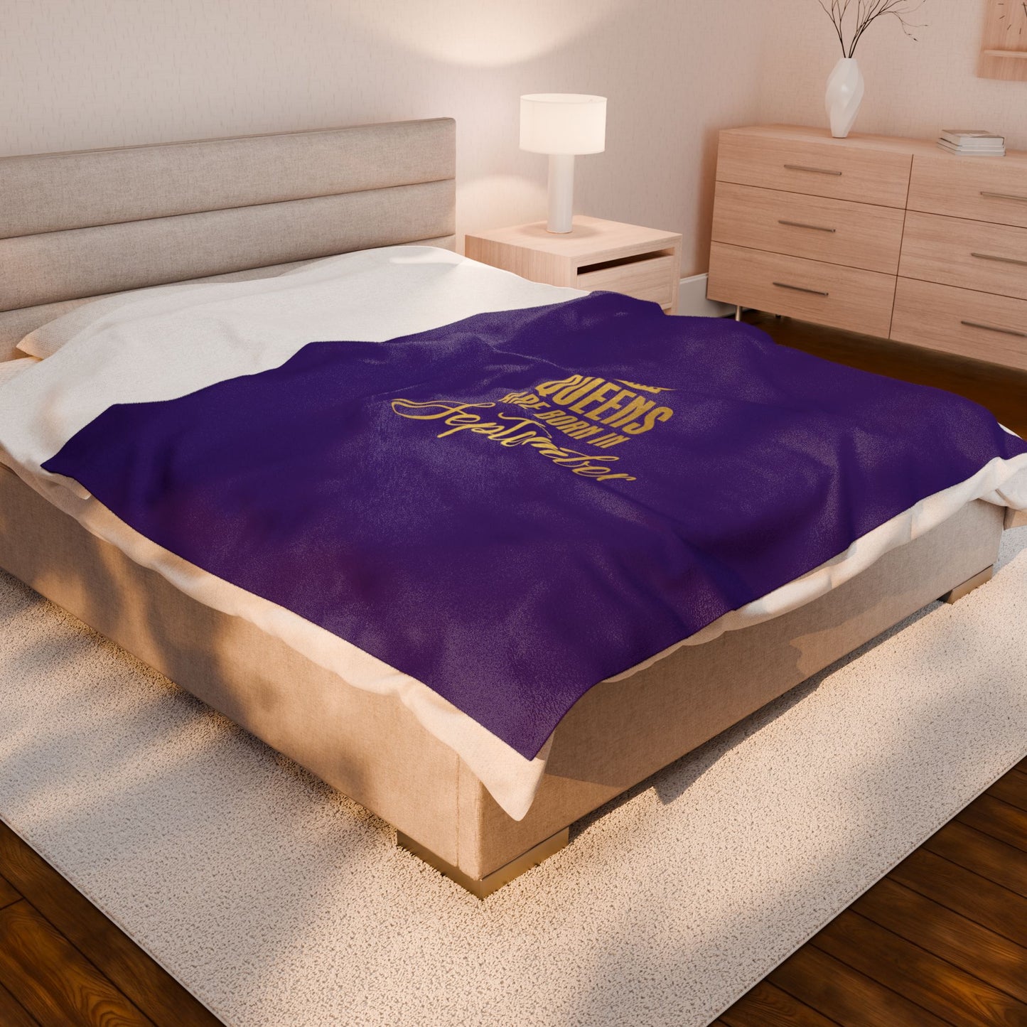 Queens are born in September  Velveteen Plush Blanket, Cozy Gift for Birthdays and Celebrations, Soft Home Decor, Stylish Lounge Accessory, [...]