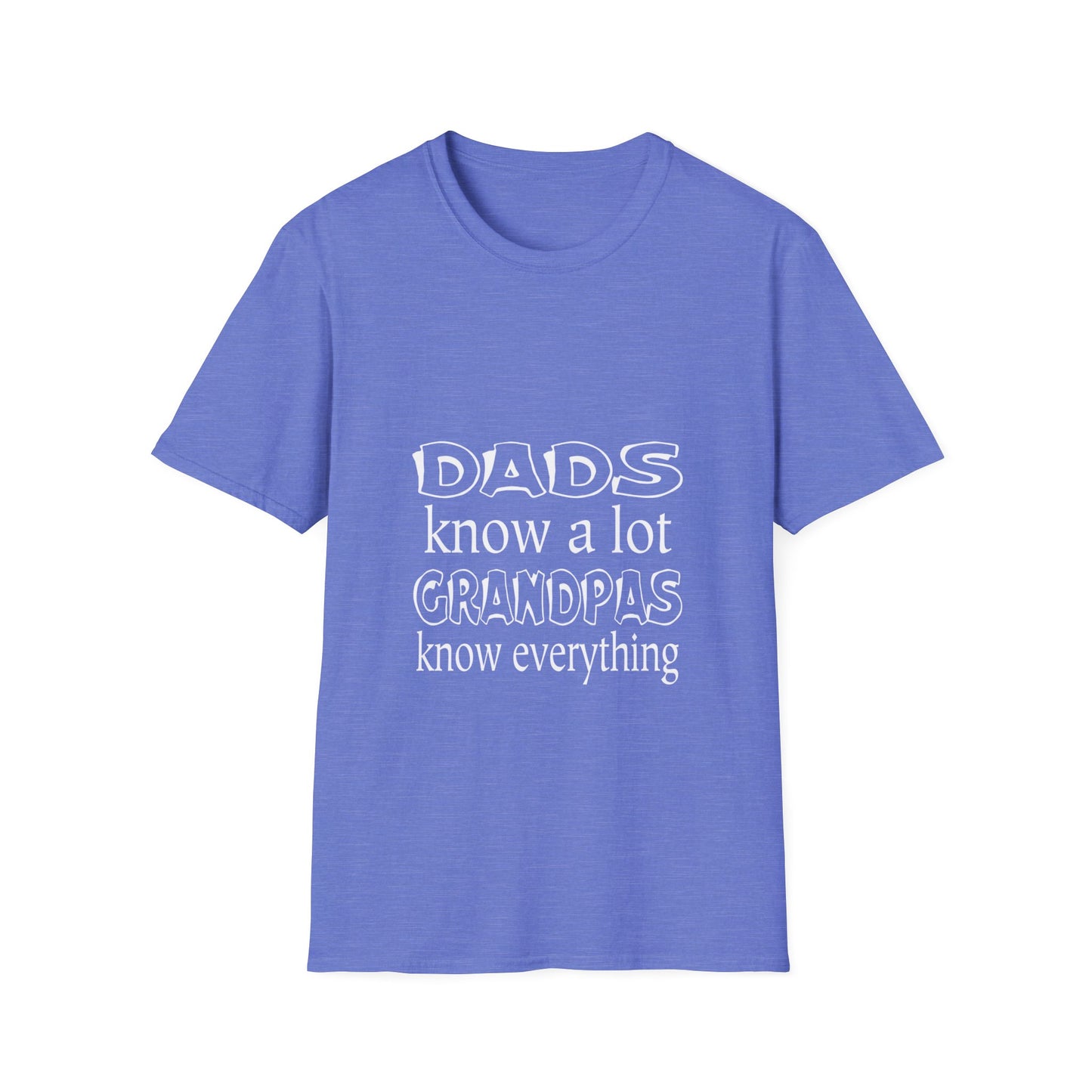 Cool Grandpa Unisex Softstyle T-Shirt - 'Dads Know a Lot, Grandpas Know Everything' - Perfect Gift for Father's Day, Family Gatherings, or Casual [...]