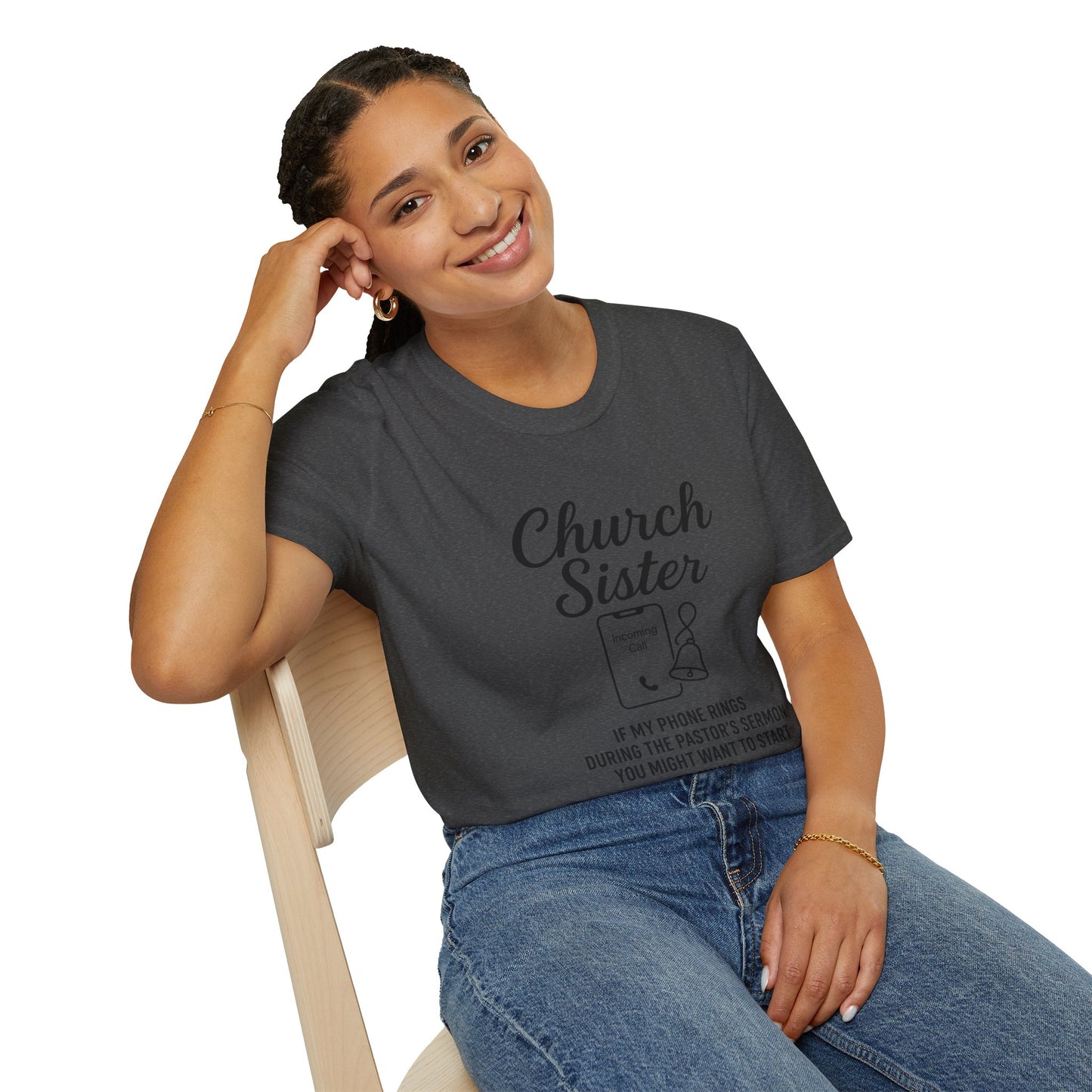 Church Sister T-Shirt | Funny Christian Tee, Church Apparel, Gifts for Churchgoers, Unisex T-Shirt, Religious Humor Shirt