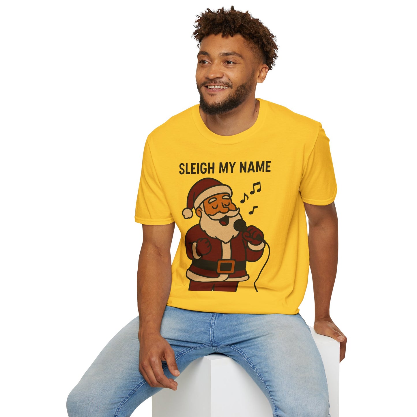 Santa Sleigh My Name Unisex T-Shirt