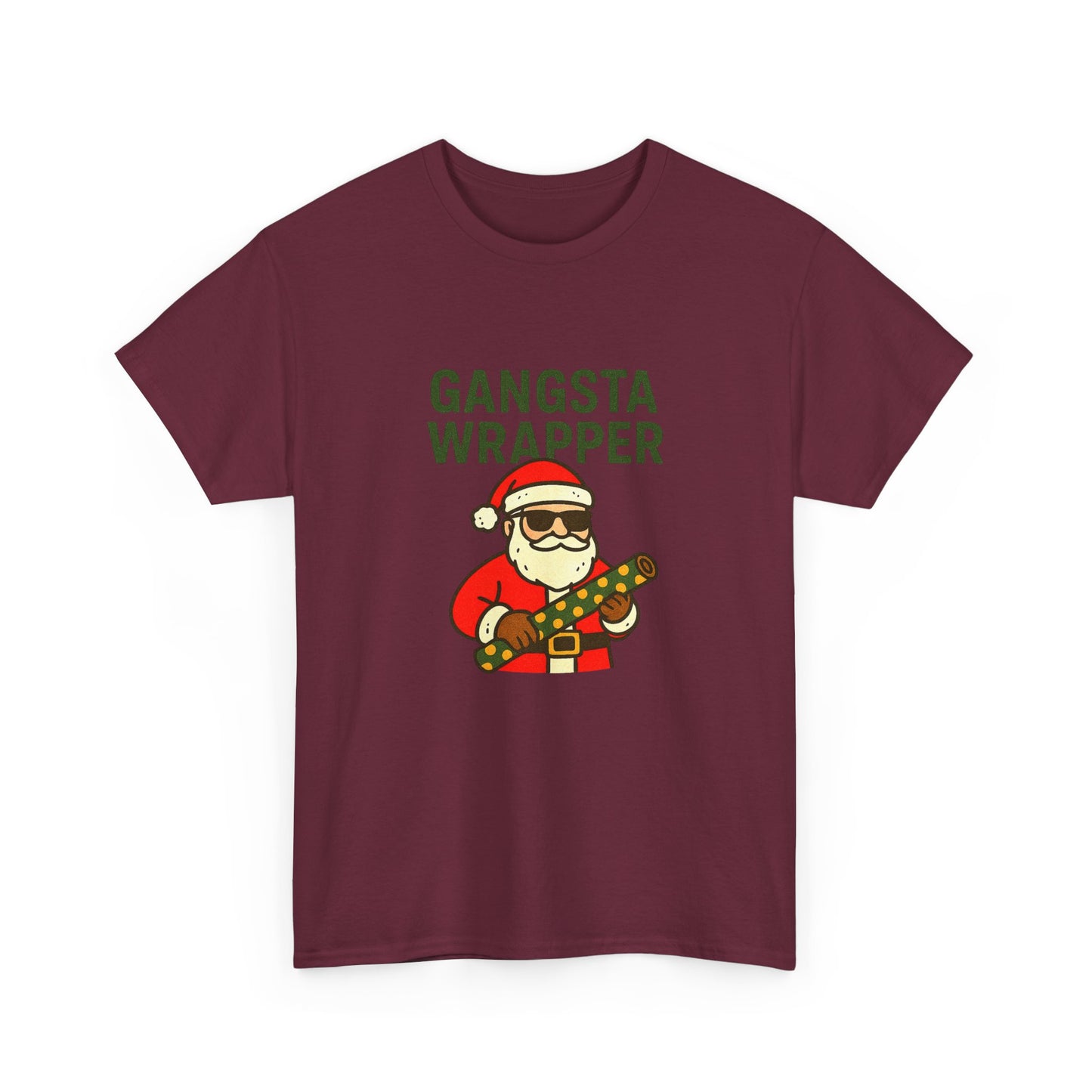 Gangsta Wrapper Unisex Cotton Tee - Fun Holiday T-Shirt for Christmas Celebrations
