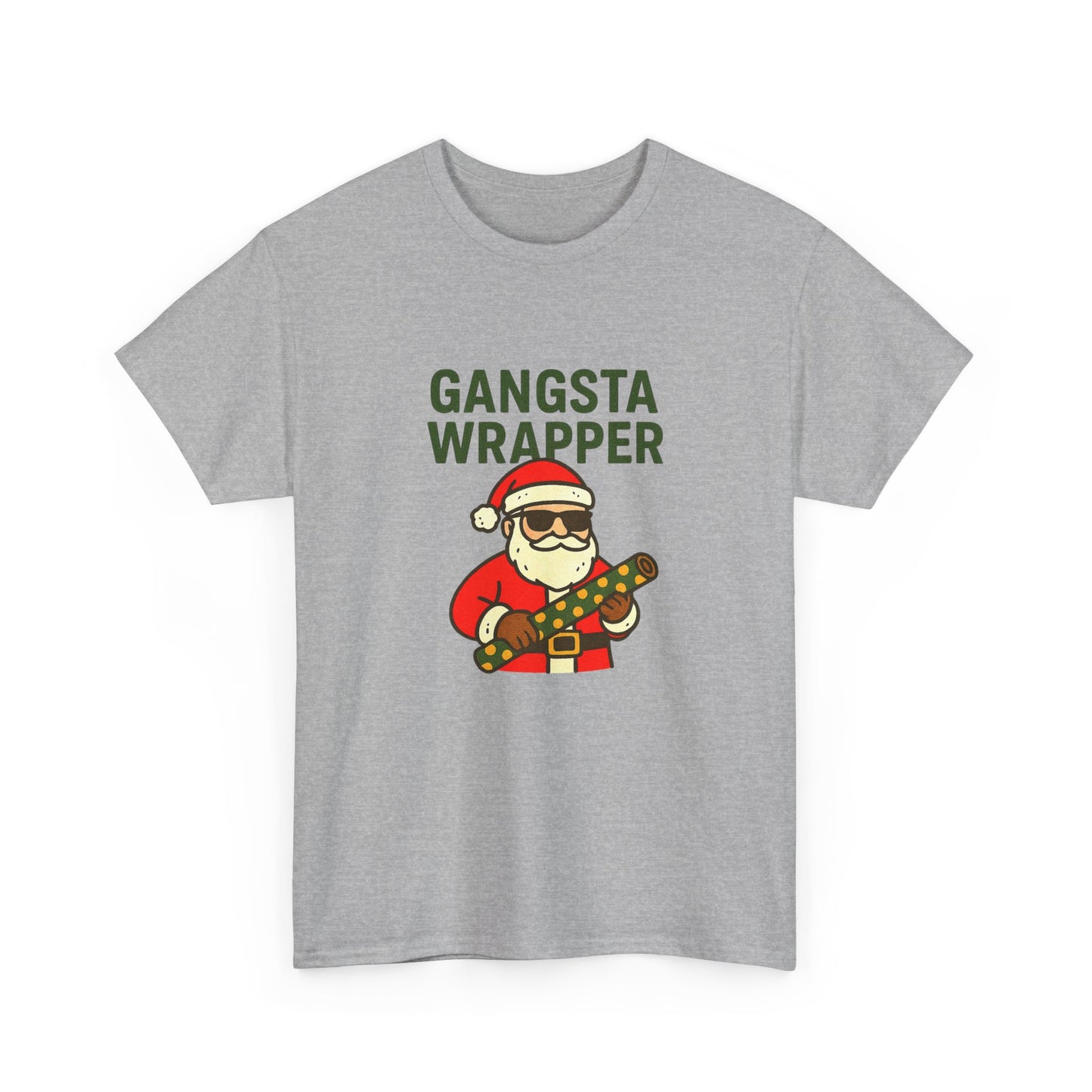 Gangsta Wrapper Unisex Cotton Tee - Fun Holiday T-Shirt for Christmas Celebrations