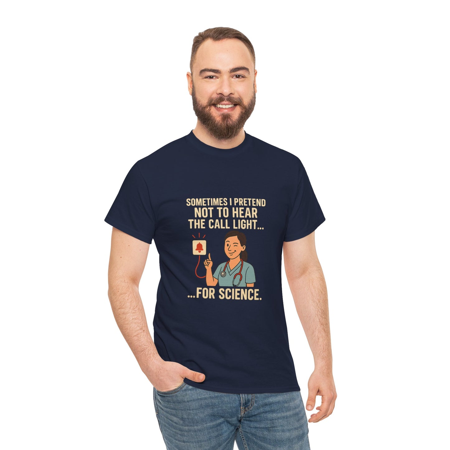 Funny Science Nurse Tee, Unisex Heavy Cotton Tee for Healthcare Workers, Gift for Nurses, Medical Humor Shirt, Nurses Week Apparel