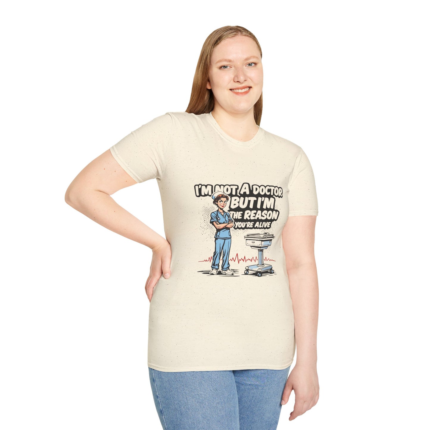 "I'm Not A Doctor But I'm The Reason You're Alive" Unisex T-Shirt - Perfect Gift for Healthcare Workers, Fun Medical Tee, Nurse [...]