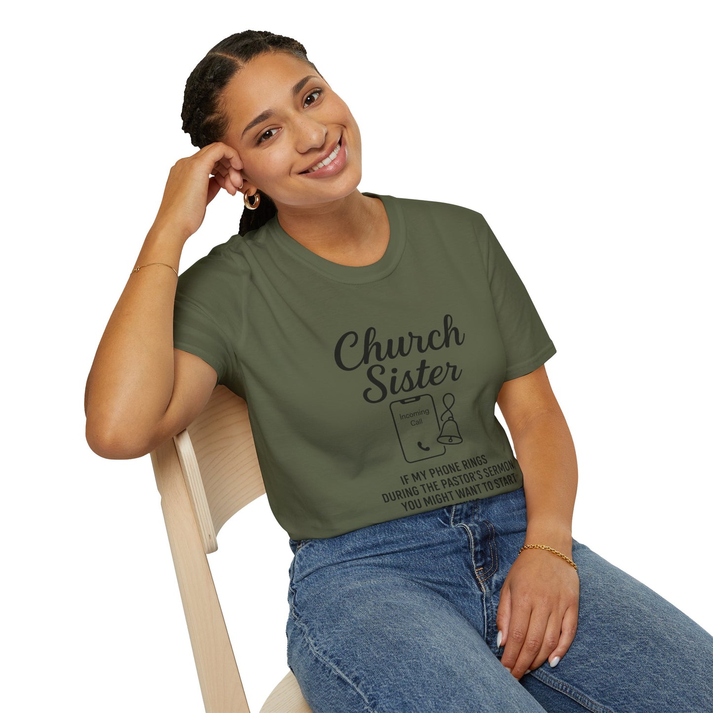 Church Sister T-Shirt | Funny Christian Tee, Church Apparel, Gifts for Churchgoers, Unisex T-Shirt, Religious Humor Shirt