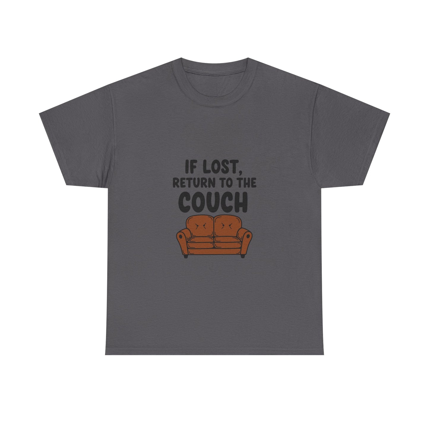 Funny Couch Tee, Unisex Heavy Cotton Tee, Comfort Shirt for Homebodies, Perfect Gift for Couch Lovers, Casual Wear, Quirky Shirt