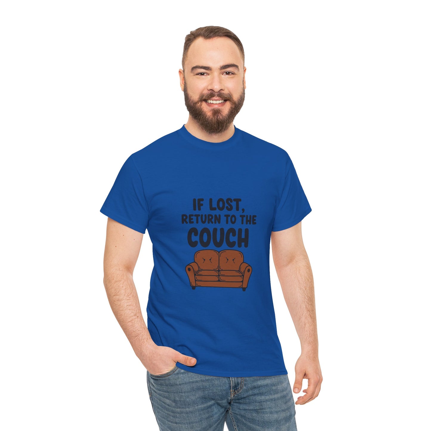 Funny Couch Tee, Unisex Heavy Cotton Tee, Comfort Shirt for Homebodies, Perfect Gift for Couch Lovers, Casual Wear, Quirky Shirt
