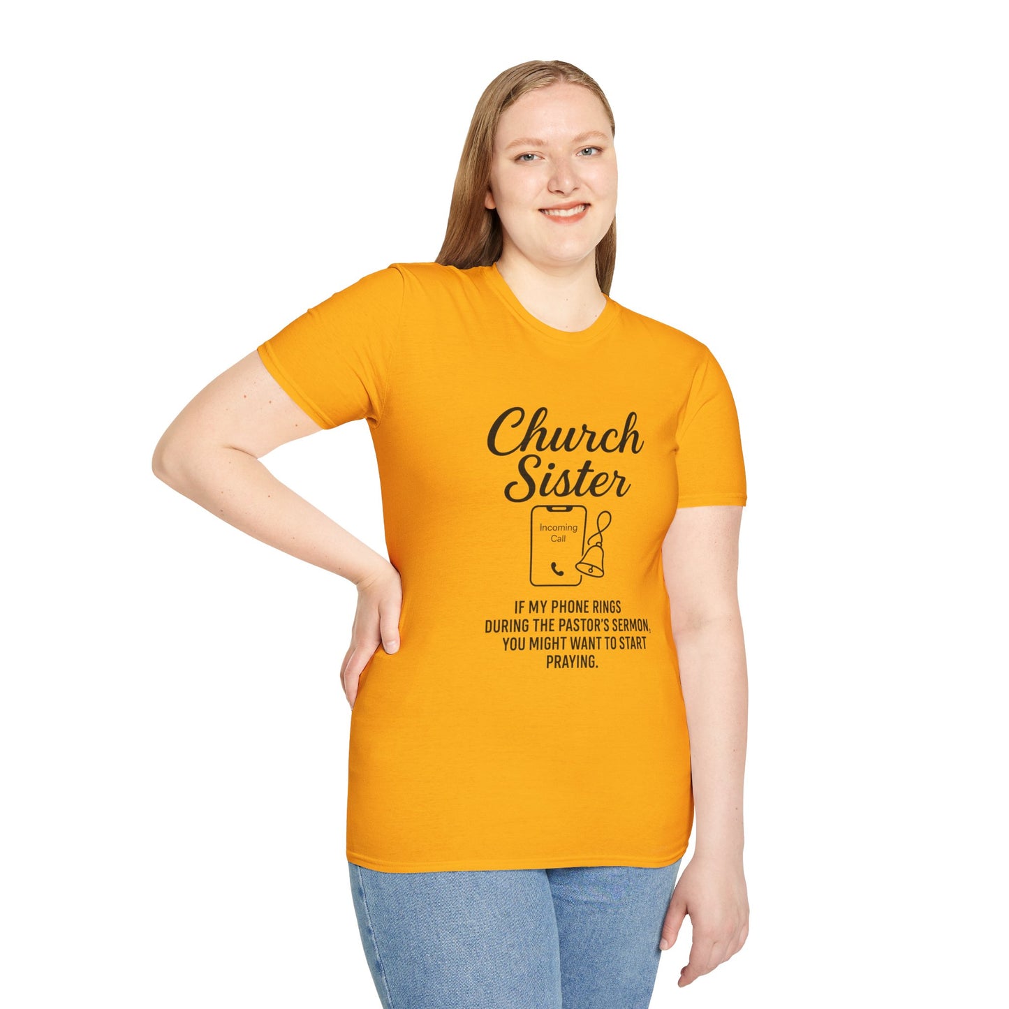 Church Sister T-Shirt | Funny Christian Tee, Church Apparel, Gifts for Churchgoers, Unisex T-Shirt, Religious Humor Shirt