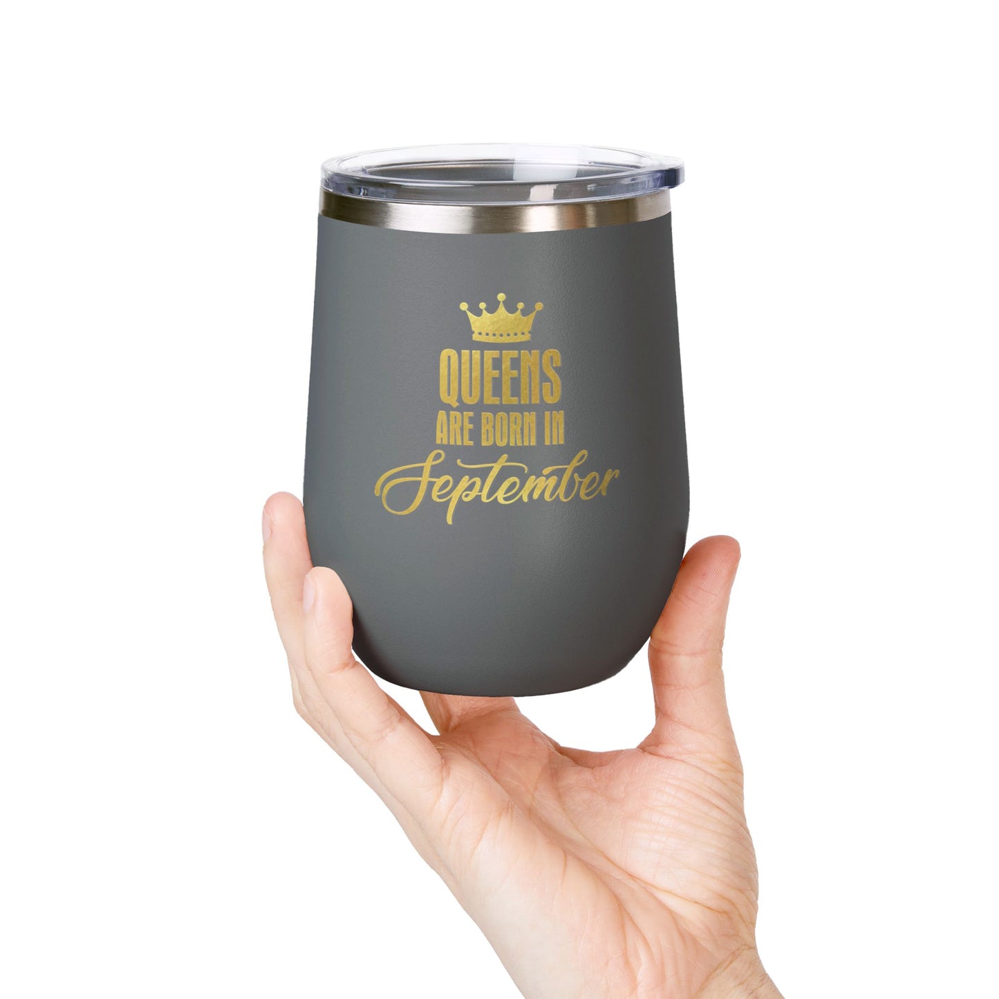 September Queens Wine Tumbler, 12oz | Birthday Gift for Her | Insulated Drinkware | Bachelorette Party Favor | Wine Lover Gift | [...]
