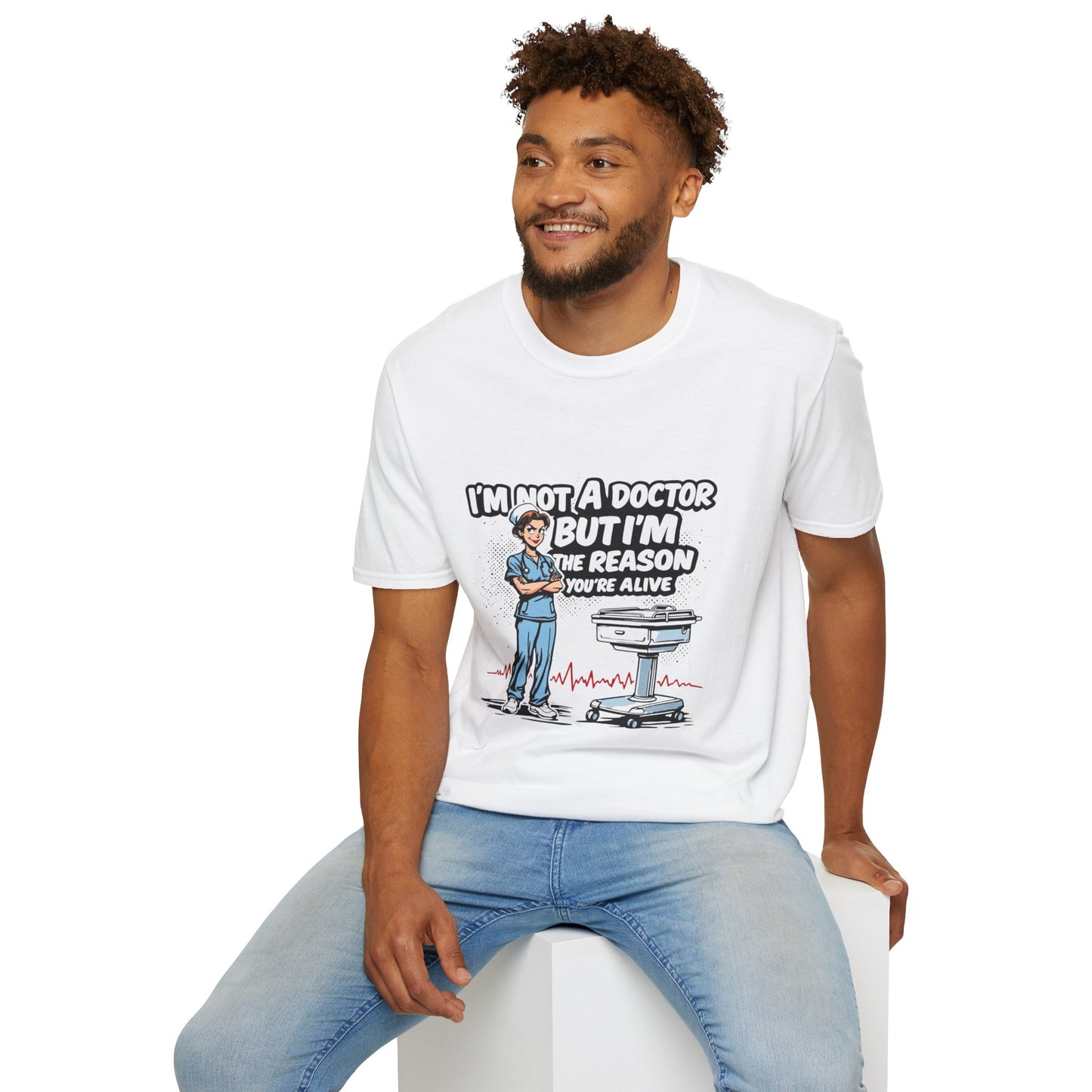 "I'm Not A Doctor But I'm The Reason You're Alive" Unisex T-Shirt - Perfect Gift for Healthcare Workers, Fun Medical Tee, Nurse [...]