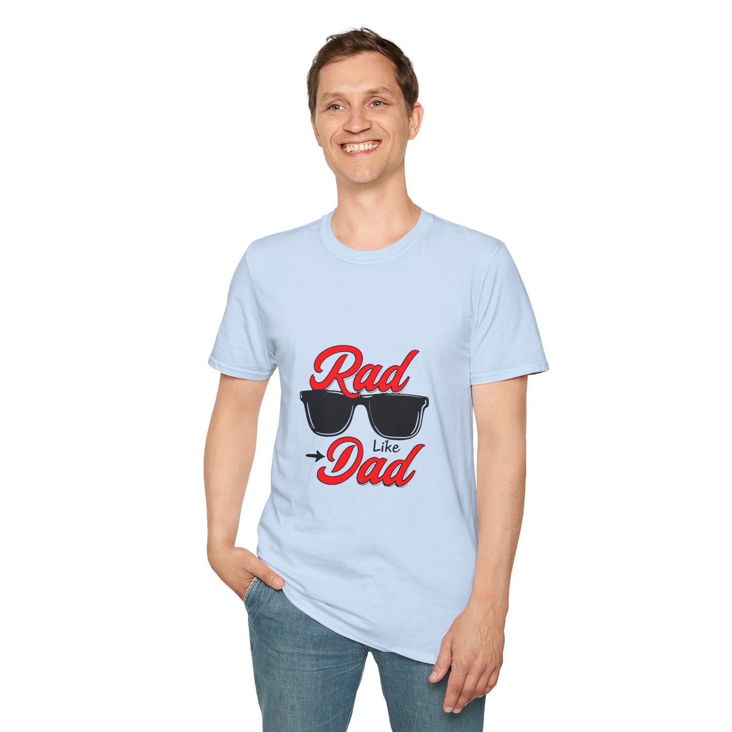 Rad Like Dad Unisex Softstyle T-Shirt, Father's Day Gift, Casual Wear, Gift for Dad, Trendy T-Shirt, Summer Fashion