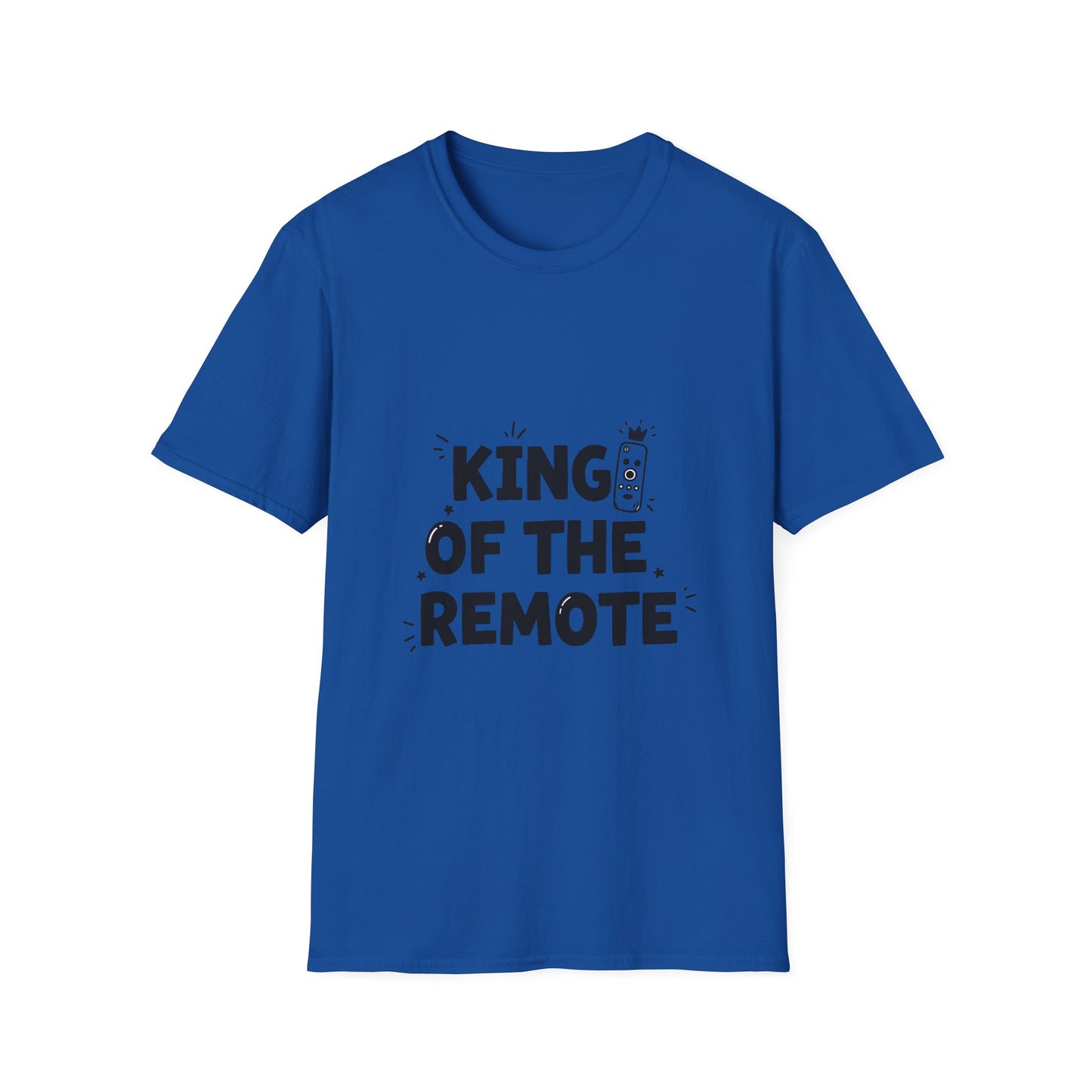 Funny King of the Remote Unisex T-Shirt | Gift for Dads, TV Lovers, Birthday Celebration, Relaxed Fit, Casual Wear