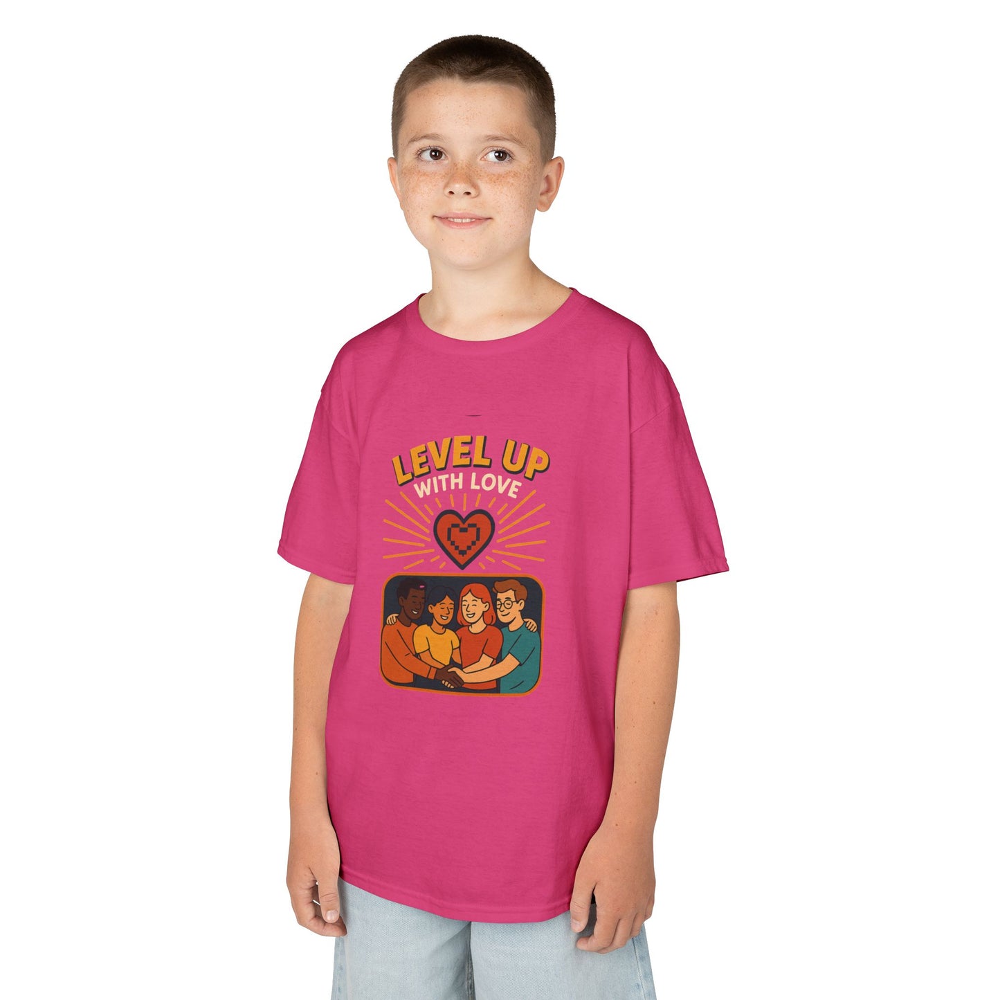 Christian Level Up Kids Tee | Fun Graphic T-Shirt for Play, Gift for Kids, Birthday Party, Family Gatherings, Casual Wear