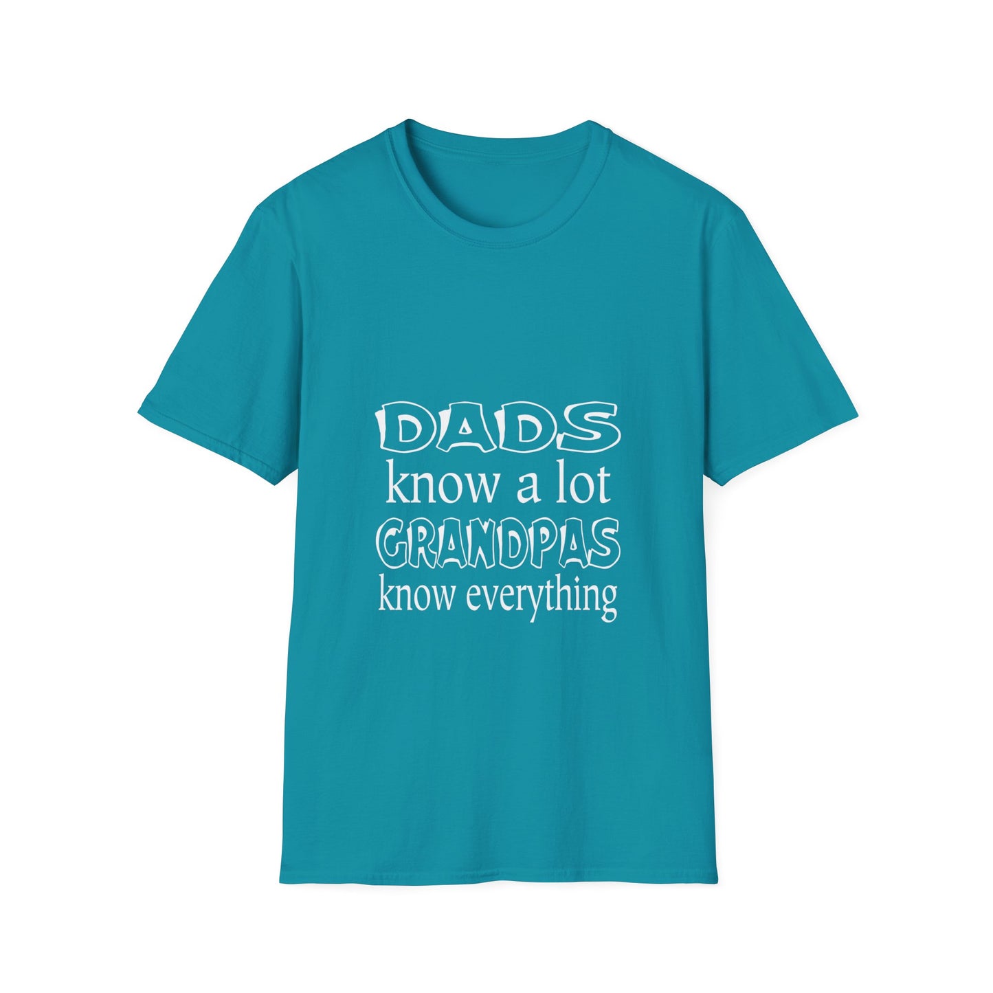 Cool Grandpa Unisex Softstyle T-Shirt - 'Dads Know a Lot, Grandpas Know Everything' - Perfect Gift for Father's Day, Family Gatherings, or Casual [...]