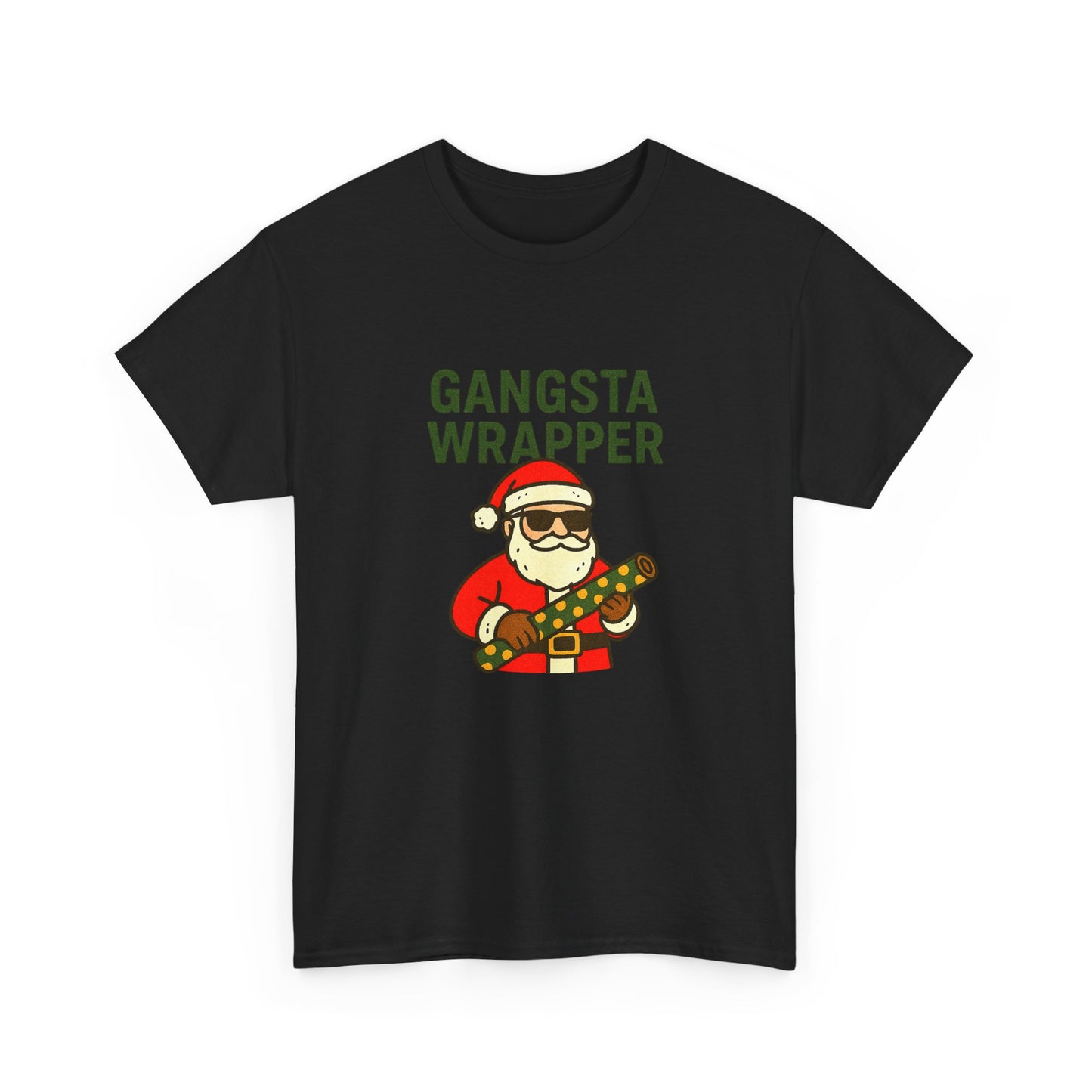 Gangsta Wrapper Unisex Cotton Tee - Fun Holiday T-Shirt for Christmas Celebrations