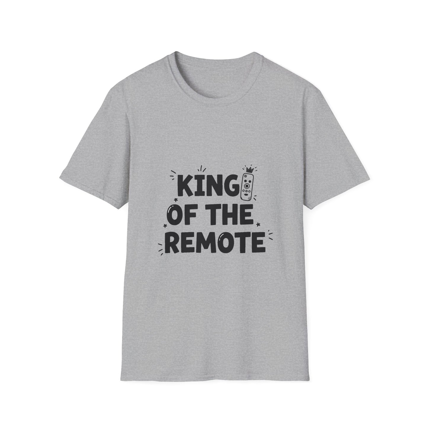 Funny King of the Remote Unisex T-Shirt | Gift for Dads, TV Lovers, Birthday Celebration, Relaxed Fit, Casual Wear