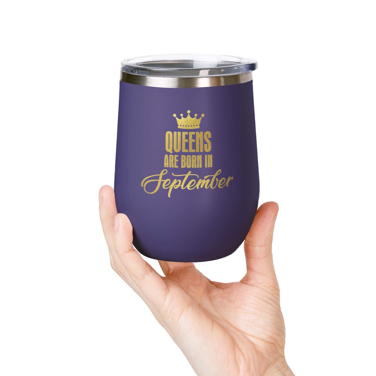 September Queens Wine Tumbler, 12oz | Birthday Gift for Her | Insulated Drinkware | Bachelorette Party Favor | Wine Lover Gift | [...]