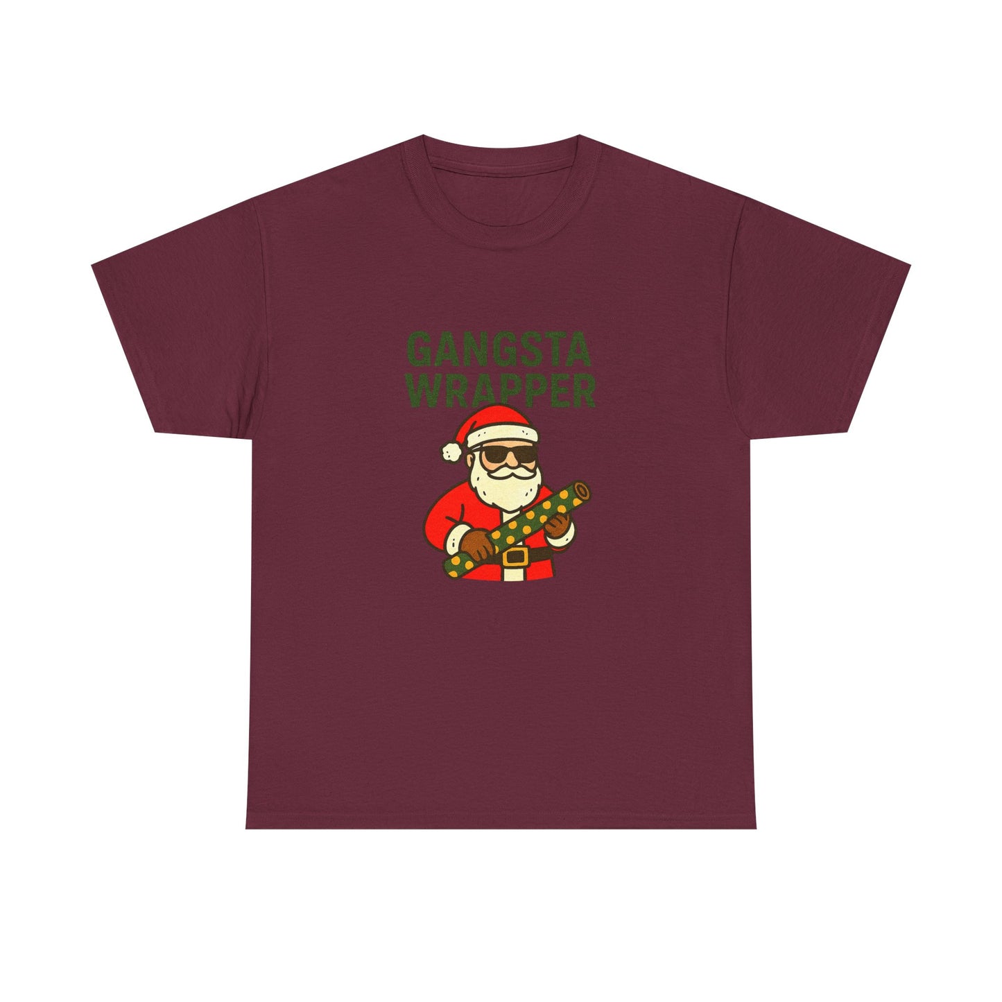 Gangsta Wrapper Unisex Cotton Tee - Fun Holiday T-Shirt for Christmas Celebrations