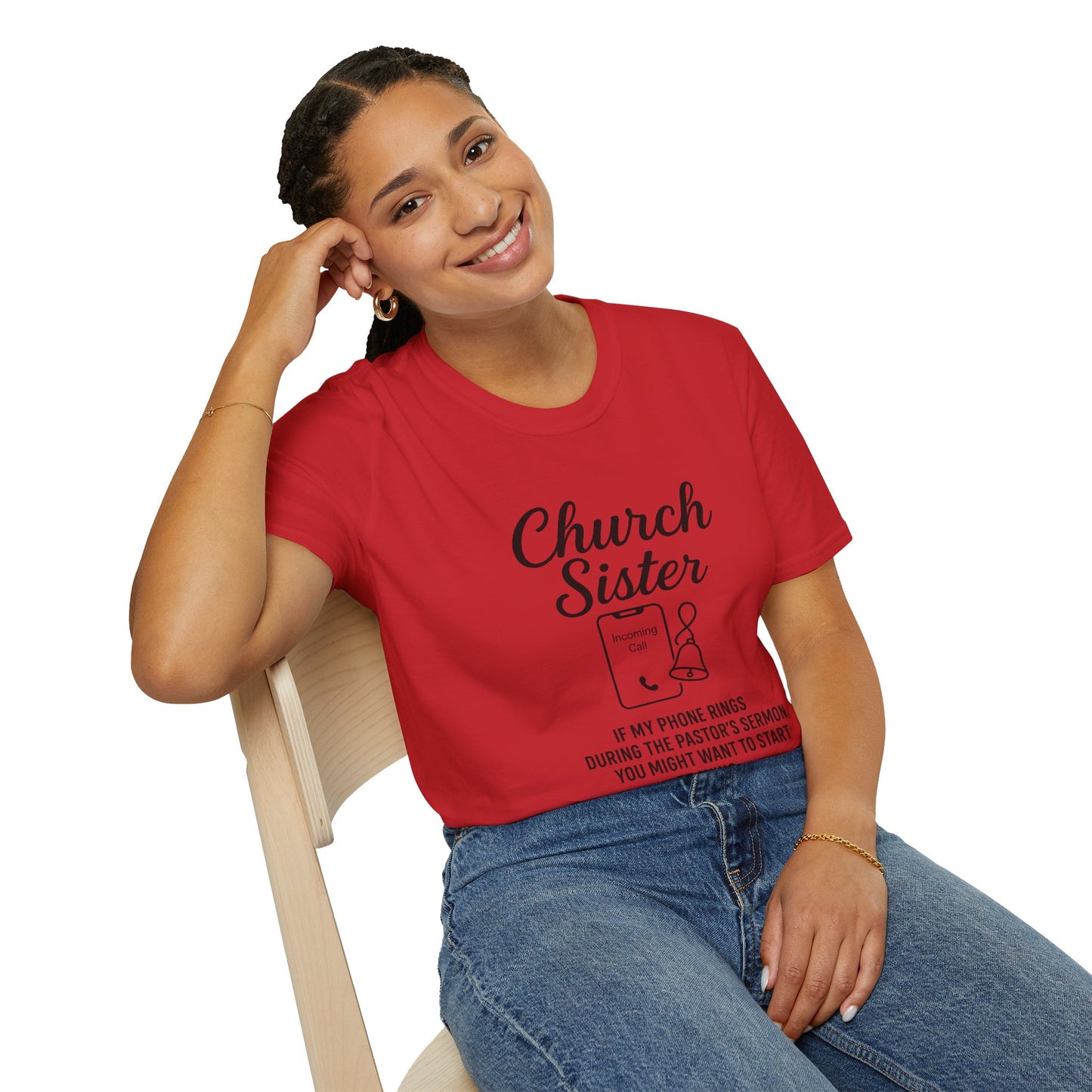Church Sister T-Shirt | Funny Christian Tee, Church Apparel, Gifts for Churchgoers, Unisex T-Shirt, Religious Humor Shirt