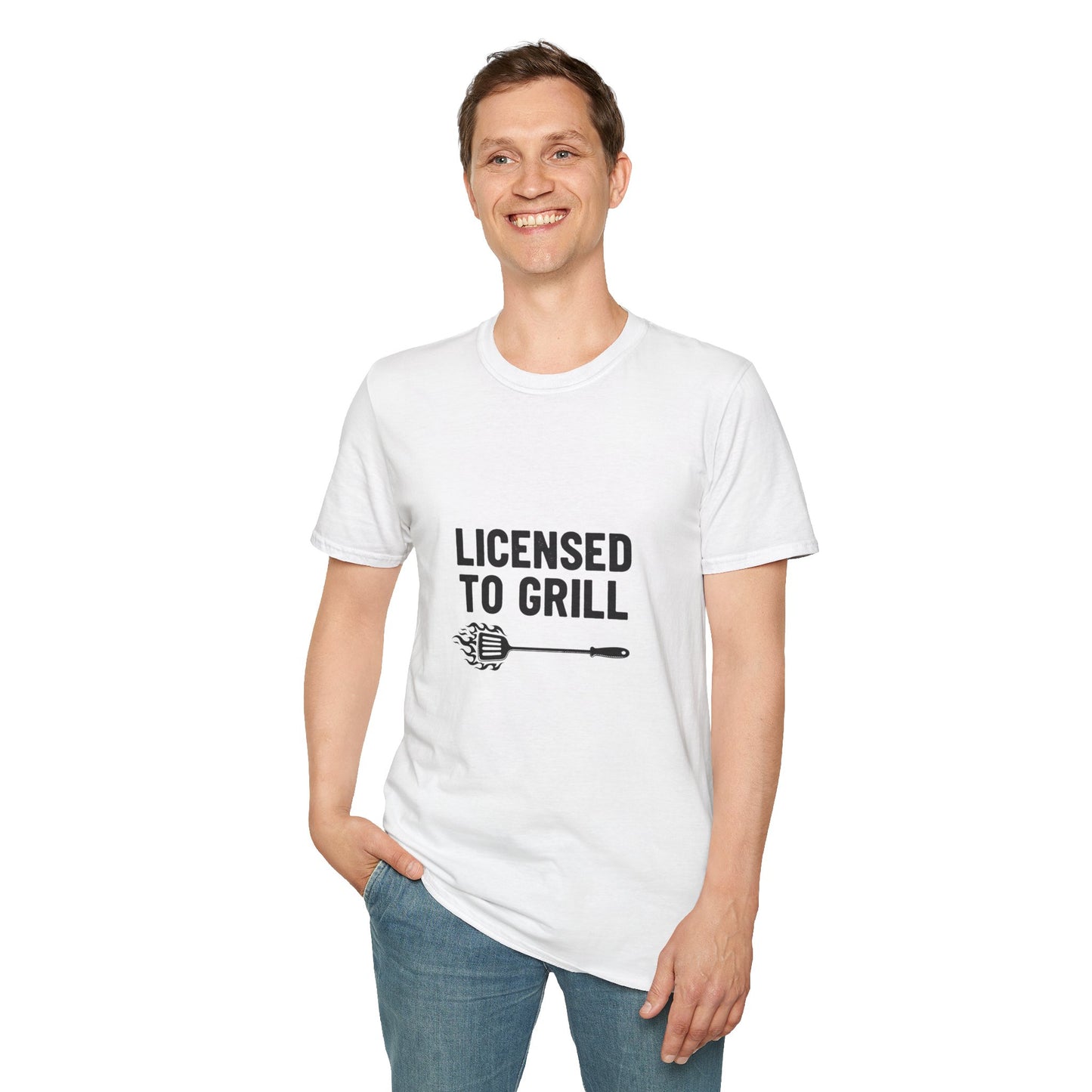 Licensed to Grill Unisex T-Shirt | Funny BBQ Apparel, Grilling Gift, Summer Cookout Top, Foodie Shirt, Outdoor Party Wear