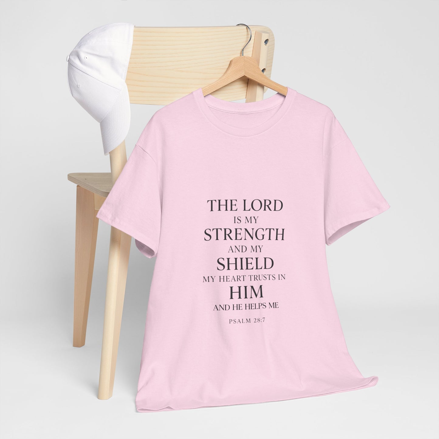 Faith-Inspired Unisex Heavy Cotton Tee - "The Lord is My Strength"