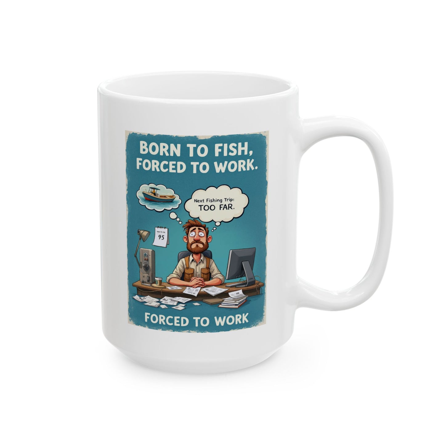 Funny Office Ceramic Mug, Coffee Lovers Gift, Work Motivation, Quirky Desk Decor, Perfect for Birthdays, Holidays, and Coworkers