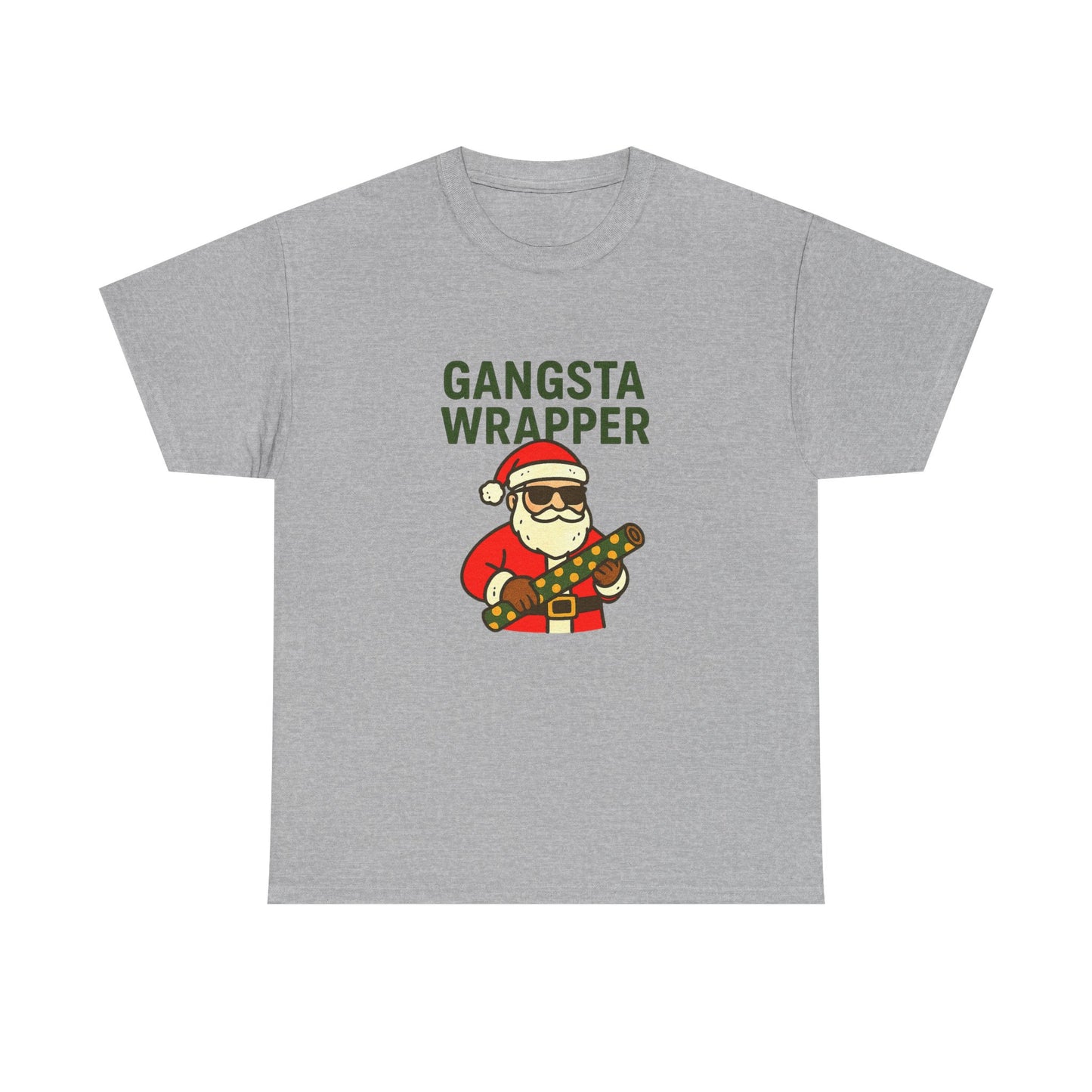 Gangsta Wrapper Unisex Cotton Tee - Fun Holiday T-Shirt for Christmas Celebrations