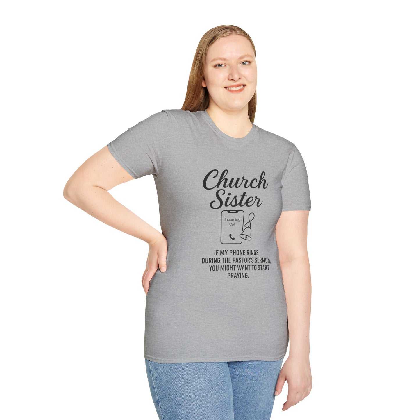 Church Sister T-Shirt | Funny Christian Tee, Church Apparel, Gifts for Churchgoers, Unisex T-Shirt, Religious Humor Shirt