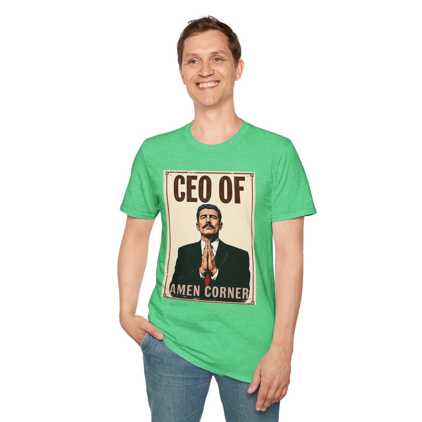 CEO of Amen Corner Unisex T-Shirt, Funny Gift for Men, Graphic Tee, Casual Wear, Unique Humor Shirt