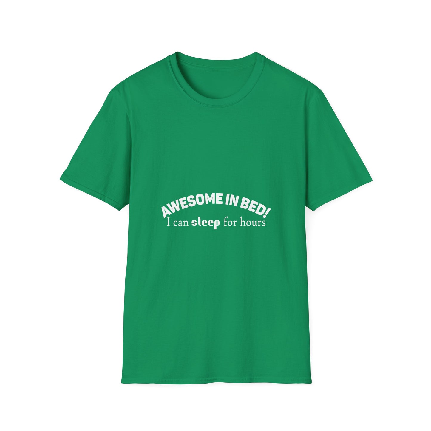 Awesome in Bed Unisex T-Shirt - Funny Sleep Tee, Gift for Sleepers, Cozy Casual Wear, Birthday Gift, Sleepover Shirt