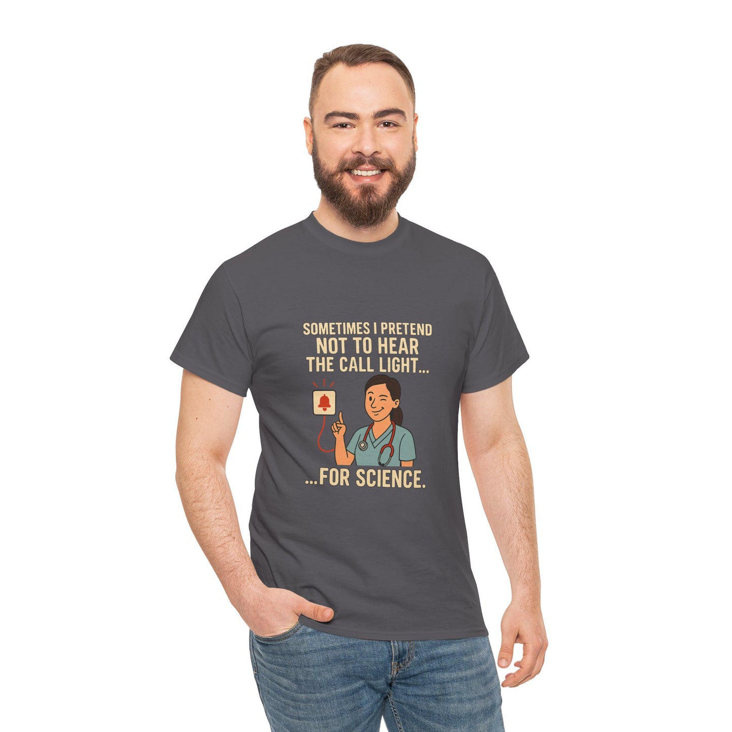 Funny Science Nurse Tee, Unisex Heavy Cotton Tee for Healthcare Workers, Gift for Nurses, Medical Humor Shirt, Nurses Week Apparel