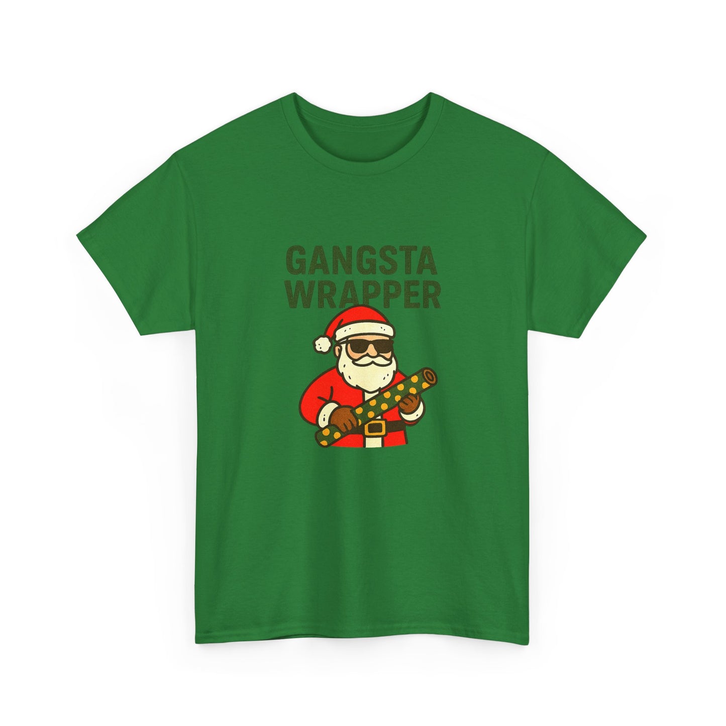 Gangsta Wrapper Unisex Cotton Tee - Fun Holiday T-Shirt for Christmas Celebrations