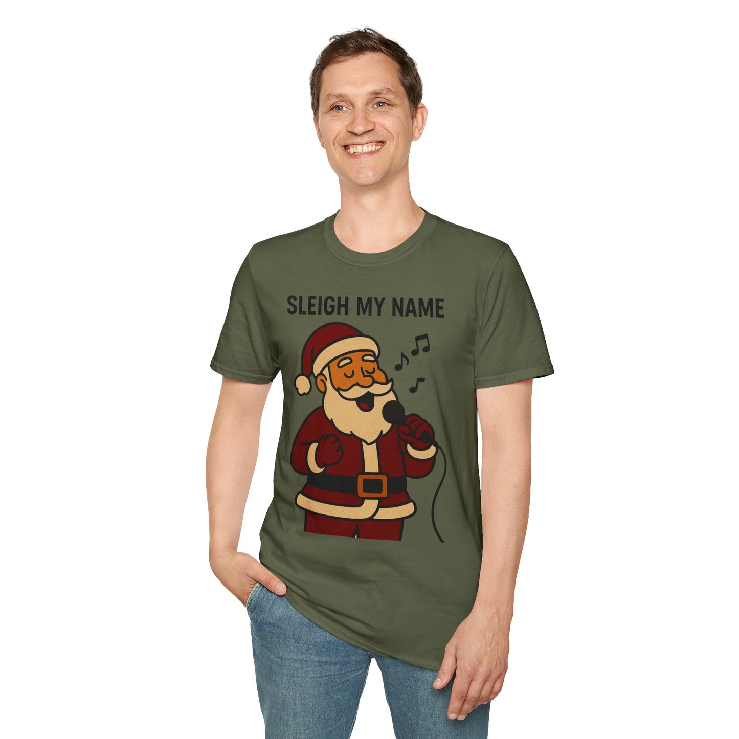 Santa Sleigh My Name Unisex T-Shirt
