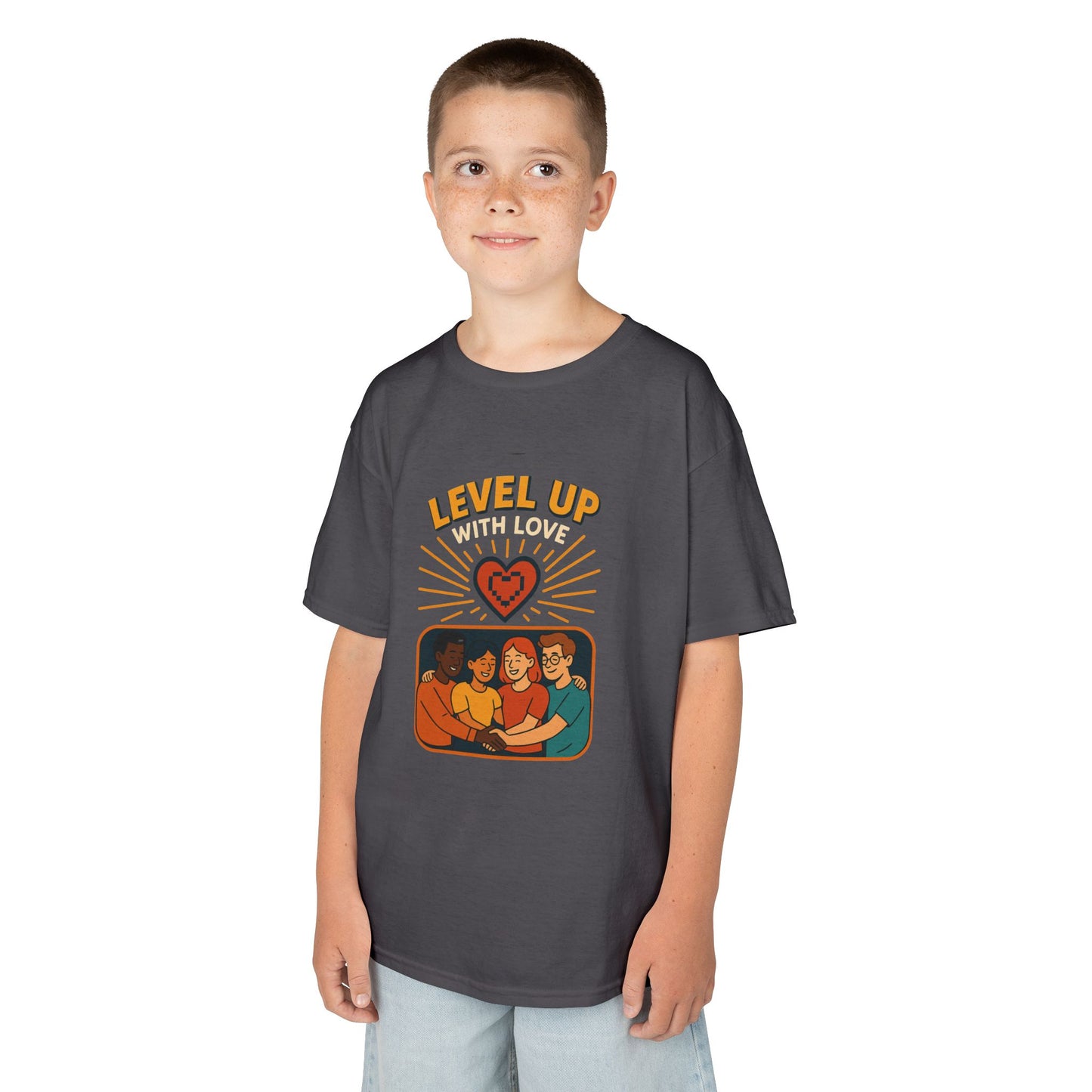 Christian Level Up Kids Tee | Fun Graphic T-Shirt for Play, Gift for Kids, Birthday Party, Family Gatherings, Casual Wear