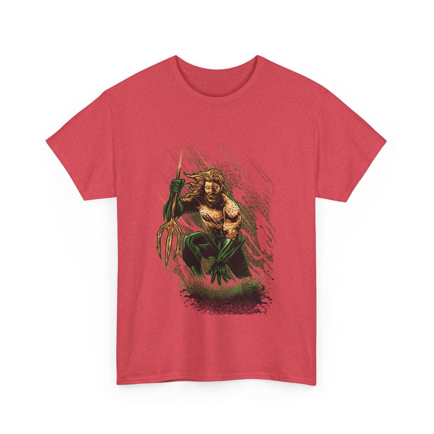 Aquatic Hero Unisex Heavy Cotton Tee, Graphic Shirt, Ocean Lover Gift, Casual Wear, Gift for Him, Comic Fan Apparel